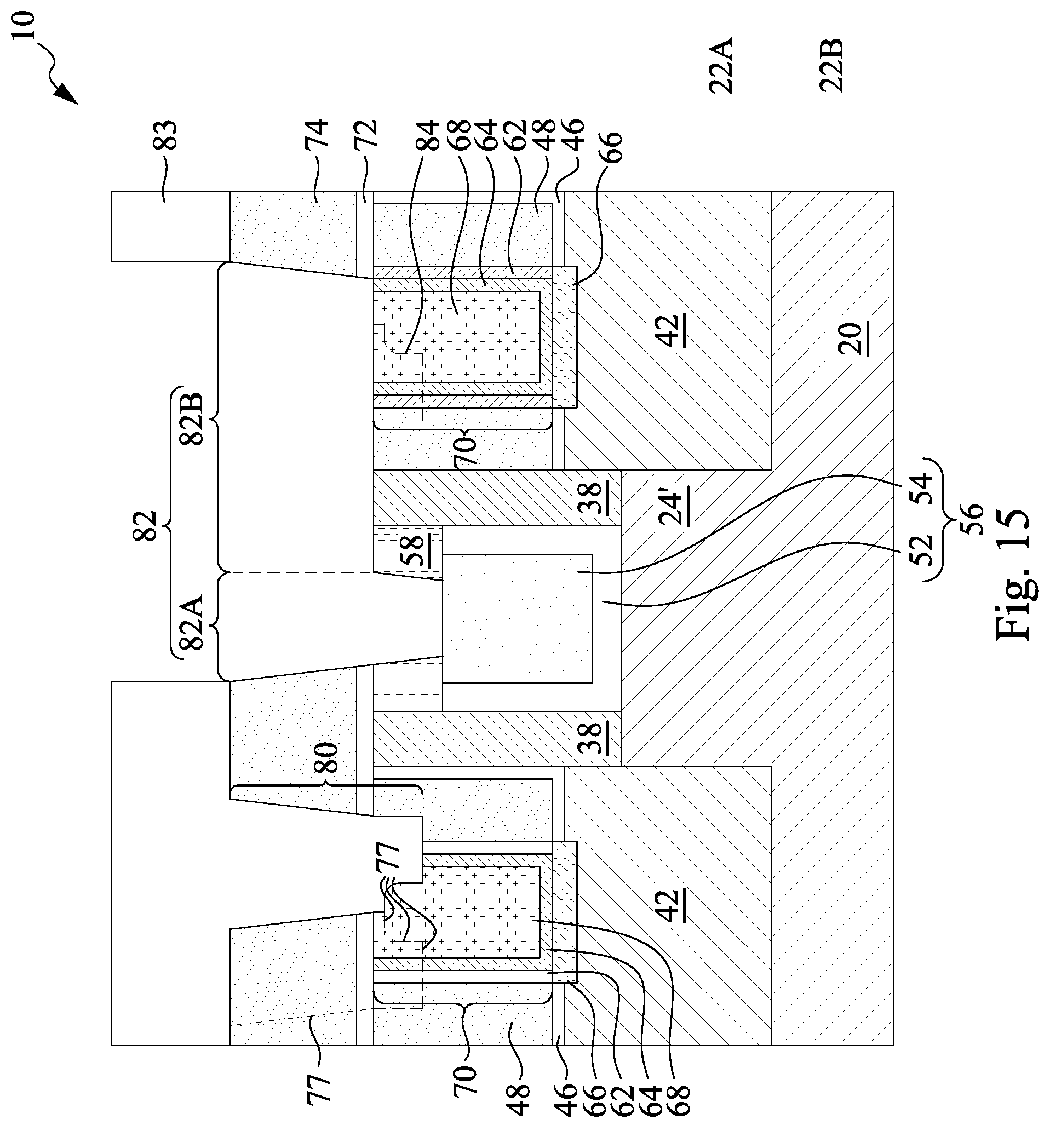 Patent US12433018 Figure 18 – Extended side contacts for transistors and methods forming same
