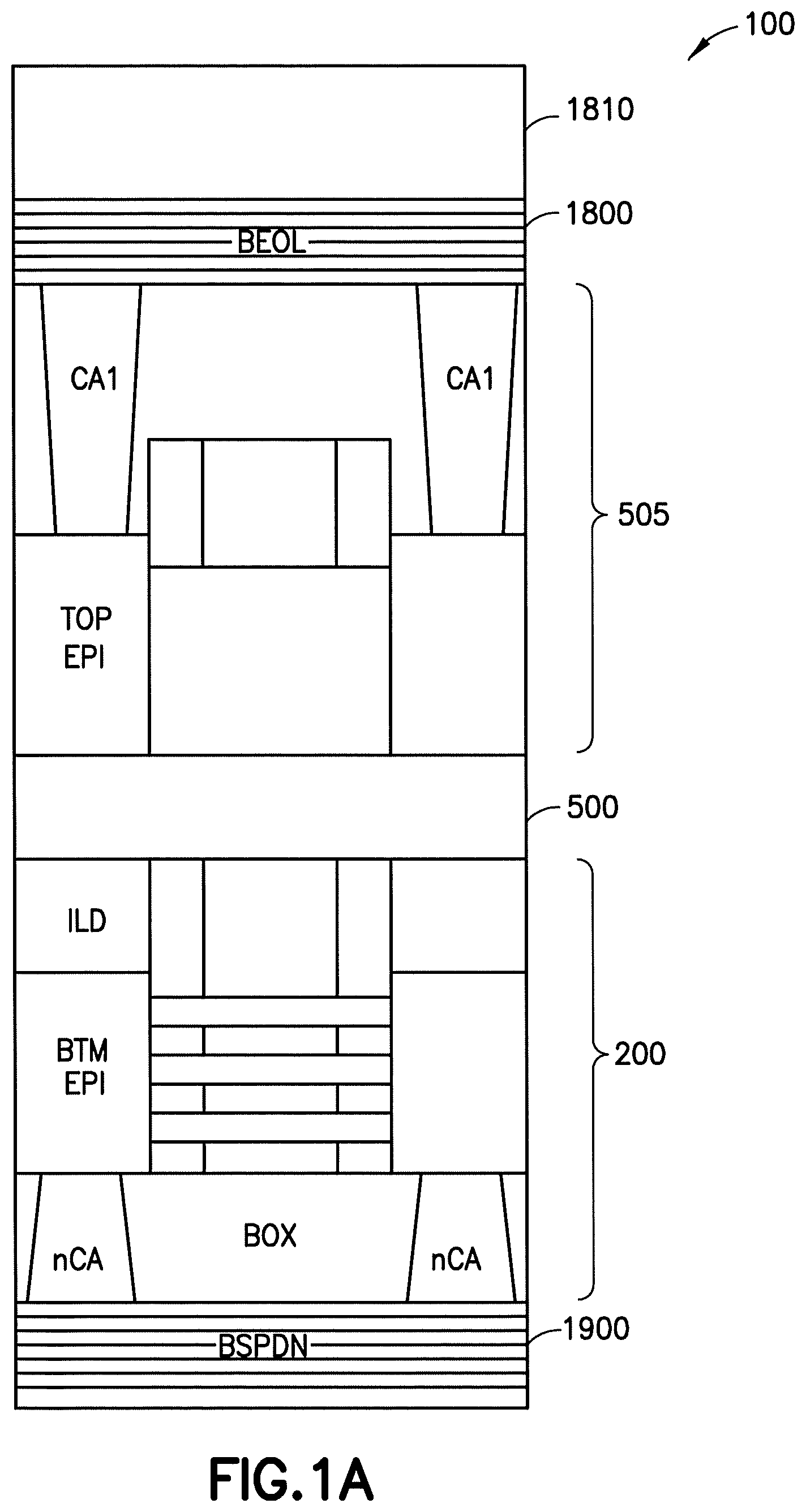 Patent US12433020 Figure 1 – Multi-VT solution for replacement metal gate bonded stacked FET