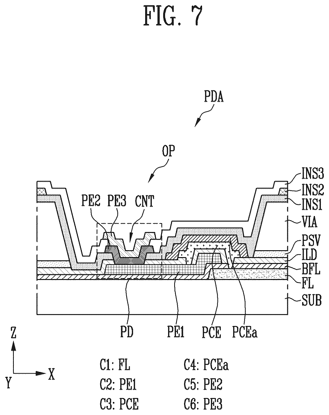 Patent US12433023 Figure 6 – Display device and method of manufacturing the same