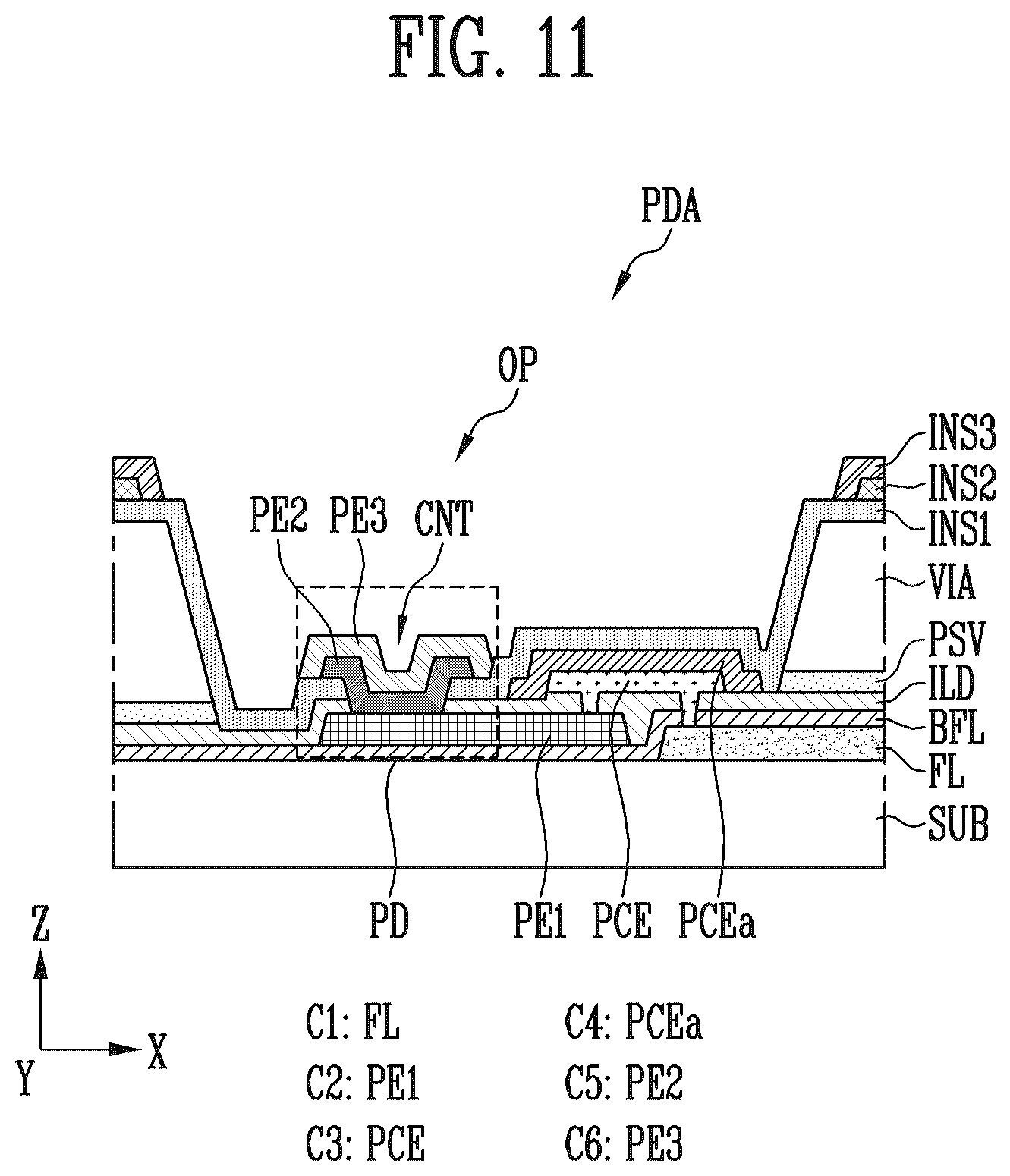 Patent US12433023 Figure 9 – Display device and method of manufacturing the same