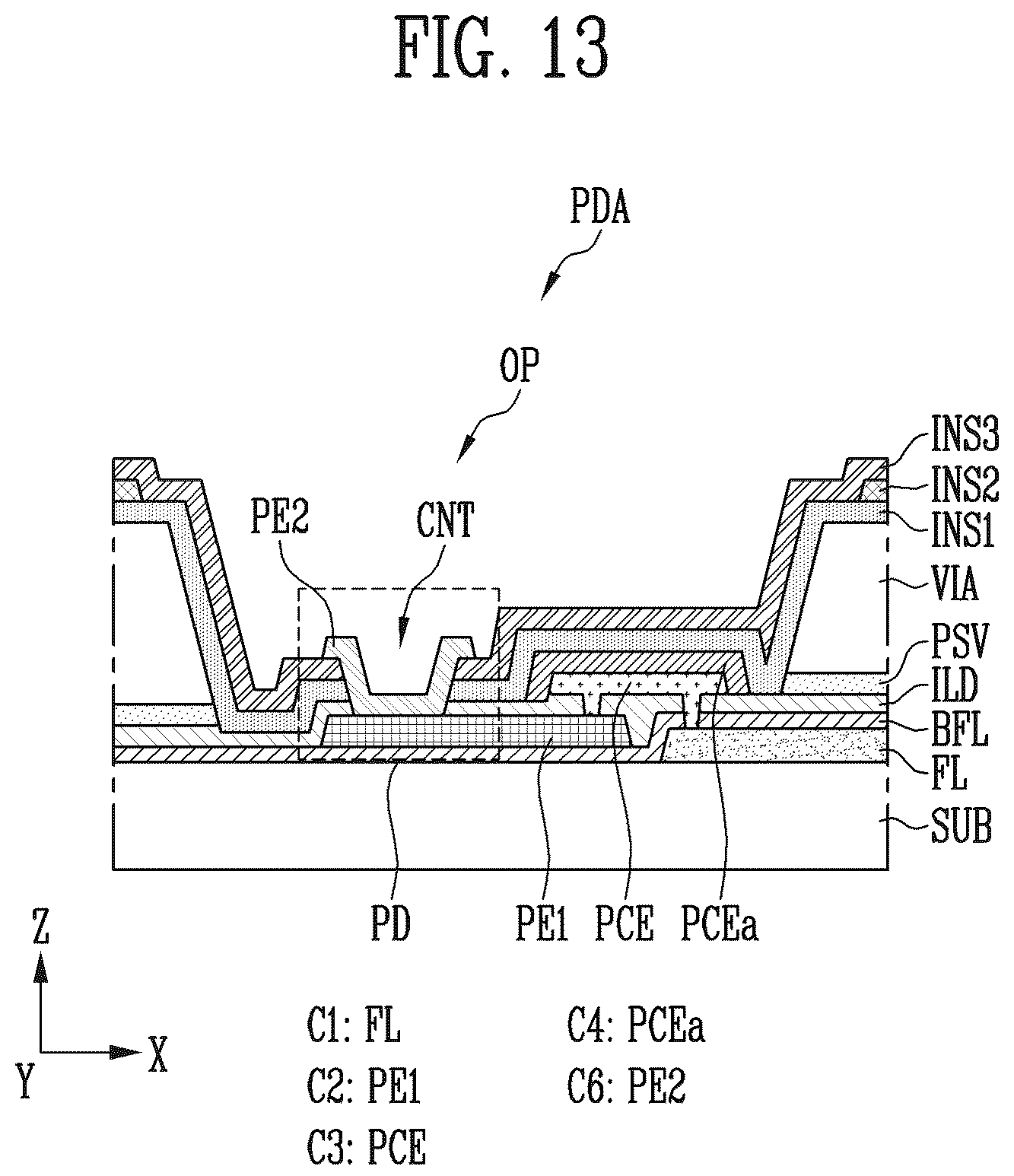 Patent US12433023 Figure 11 – Display device and method of manufacturing the same
