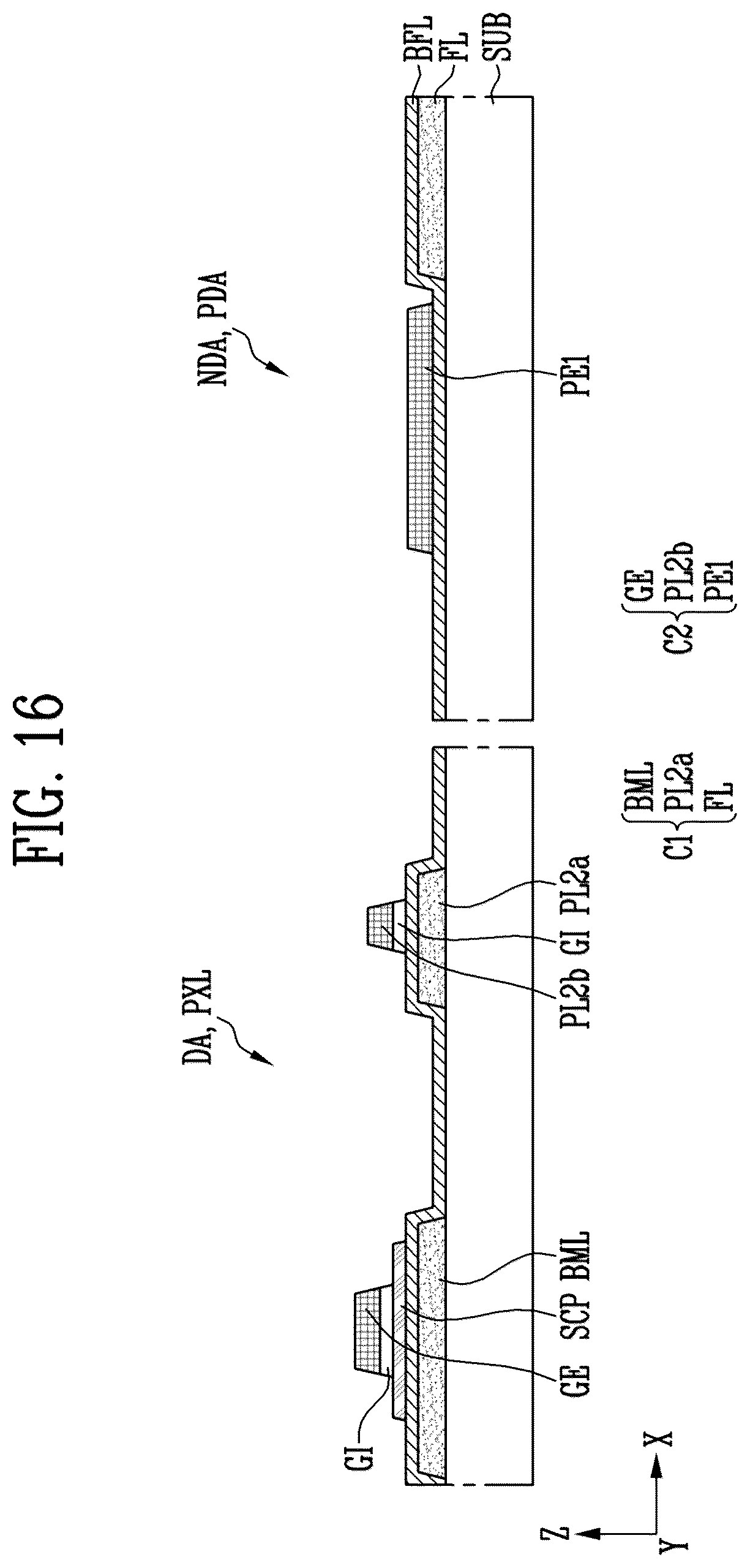 Patent US12433023 Figure 14 – Display device and method of manufacturing the same