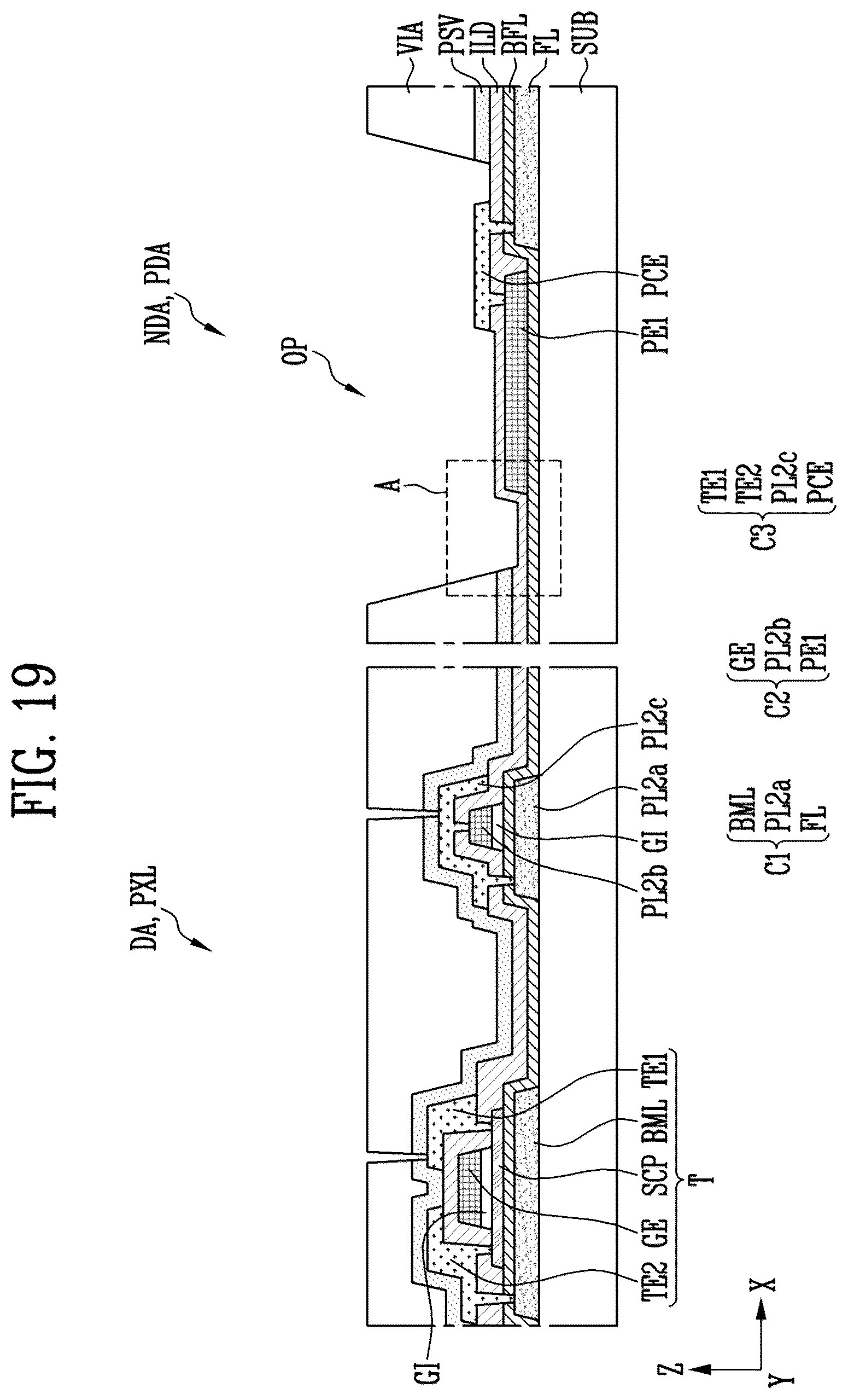 Patent US12433023 Figure 17 – Display device and method of manufacturing the same