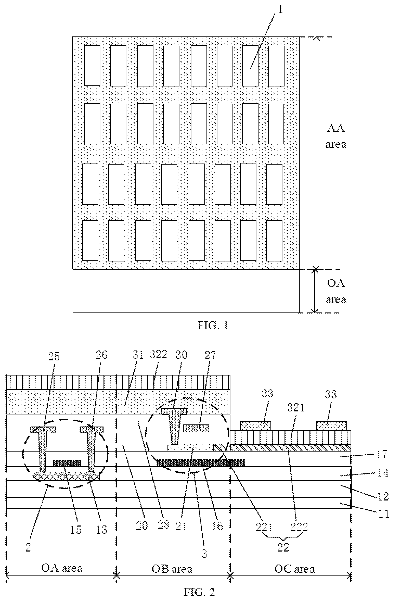 Patent US12433028 Figure 1 – Array substrate and manufacturing method for the same, display panel
