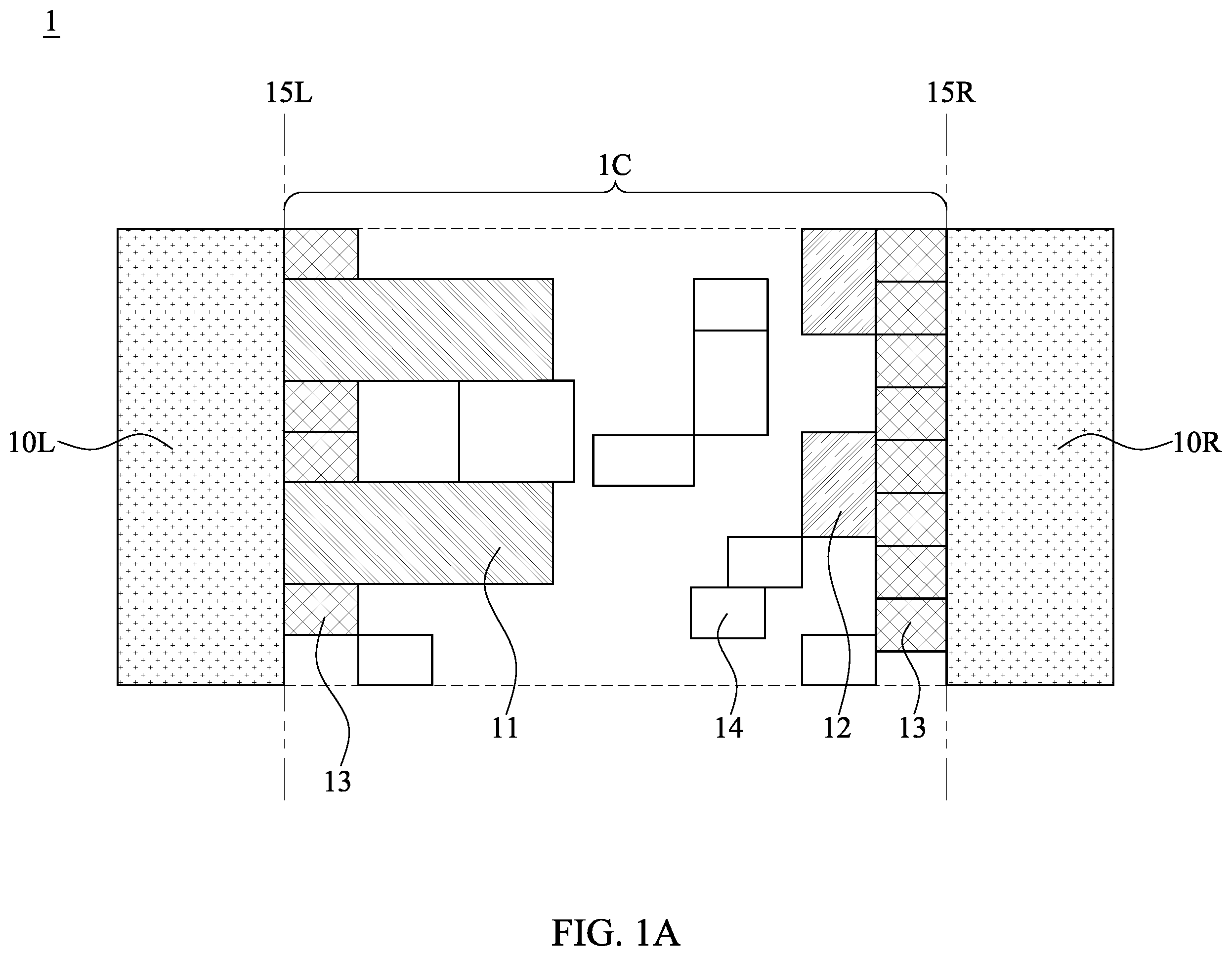 Patent US12433032 Figure 1 – Semiconductor structure including boundary header cell and method for manufacturing the same