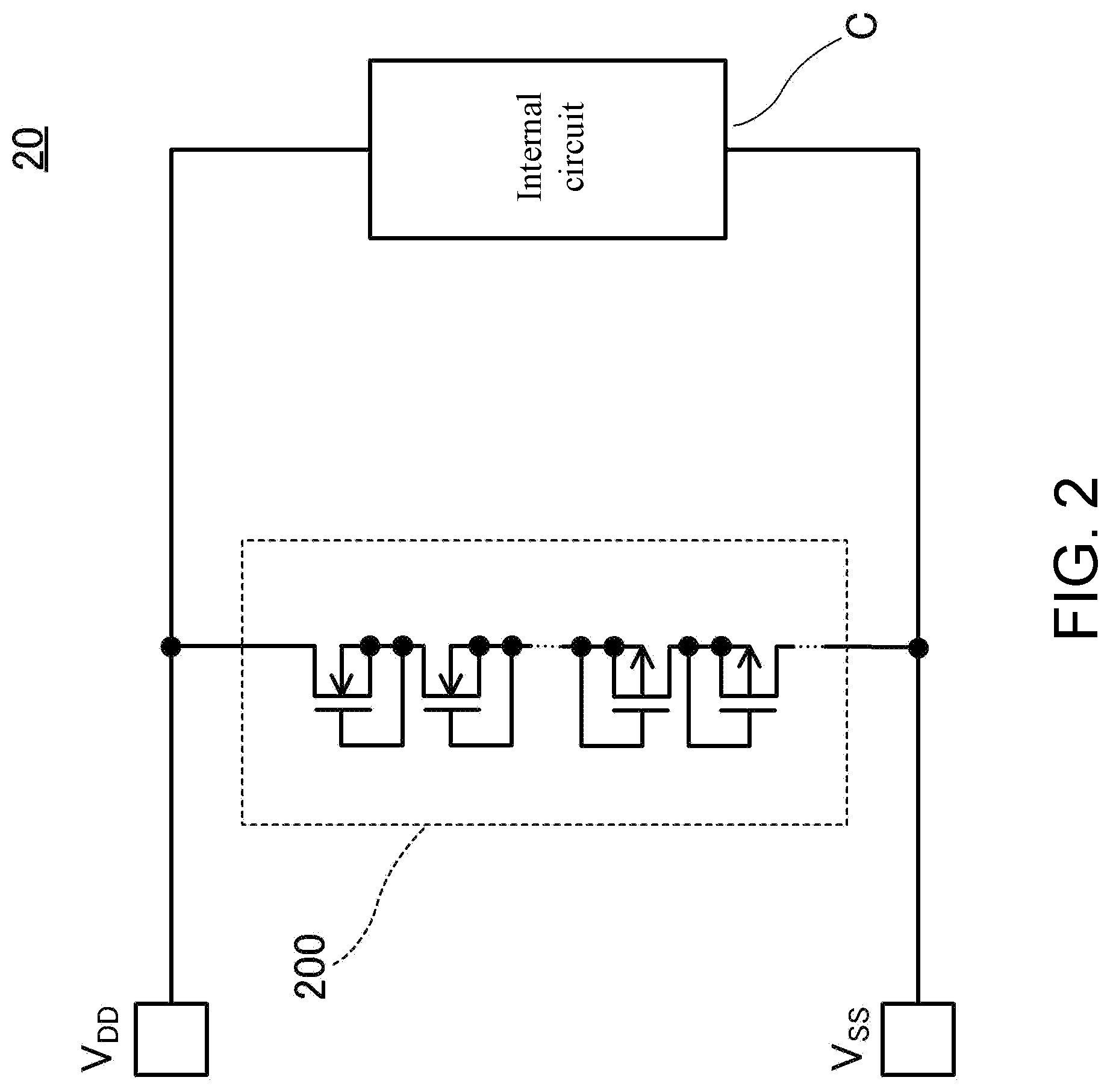Patent US12433033 Figure 2 – ESD protection circuit and semiconductor device