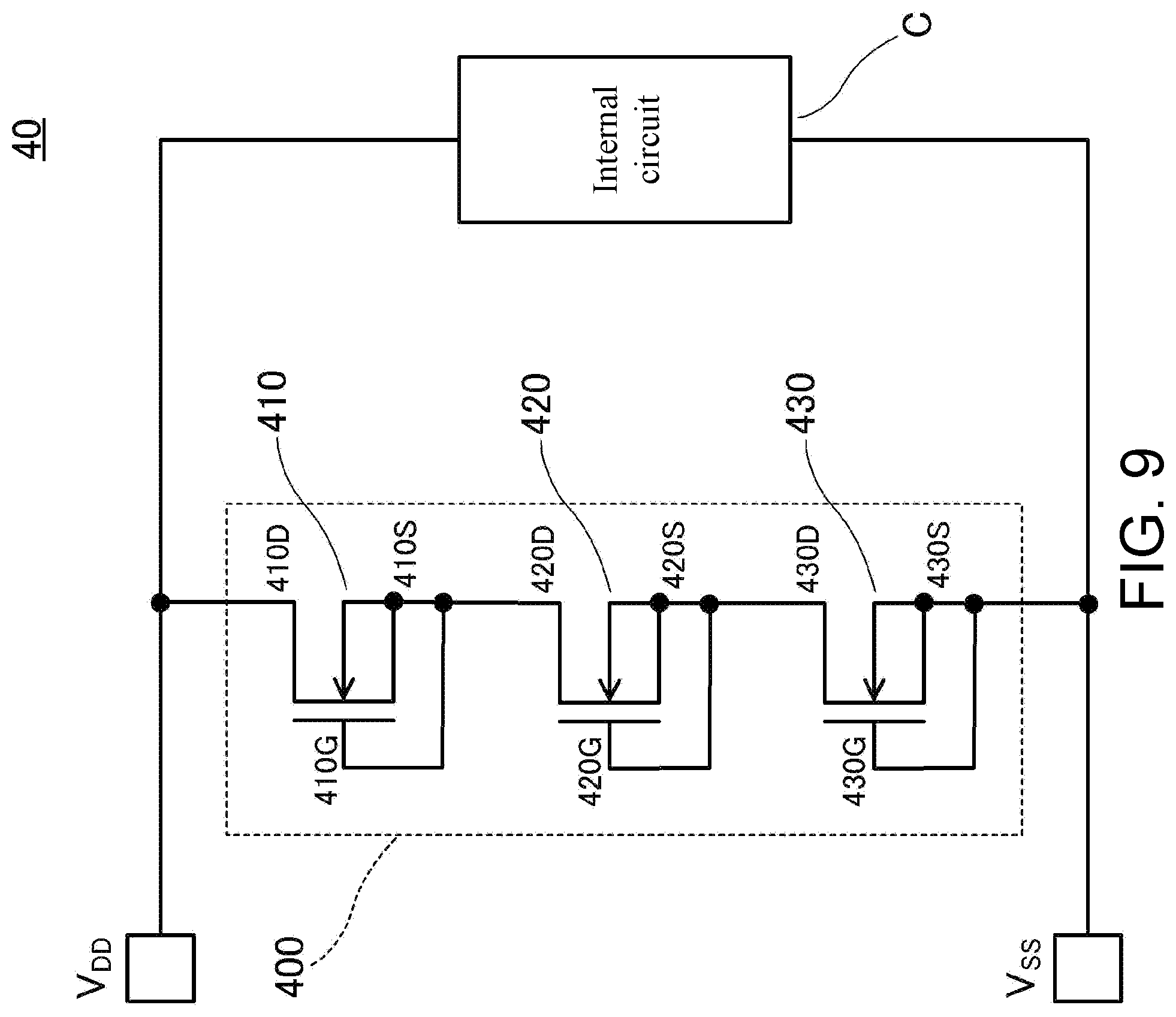 Patent US12433033 Figure 10 – ESD protection circuit and semiconductor device