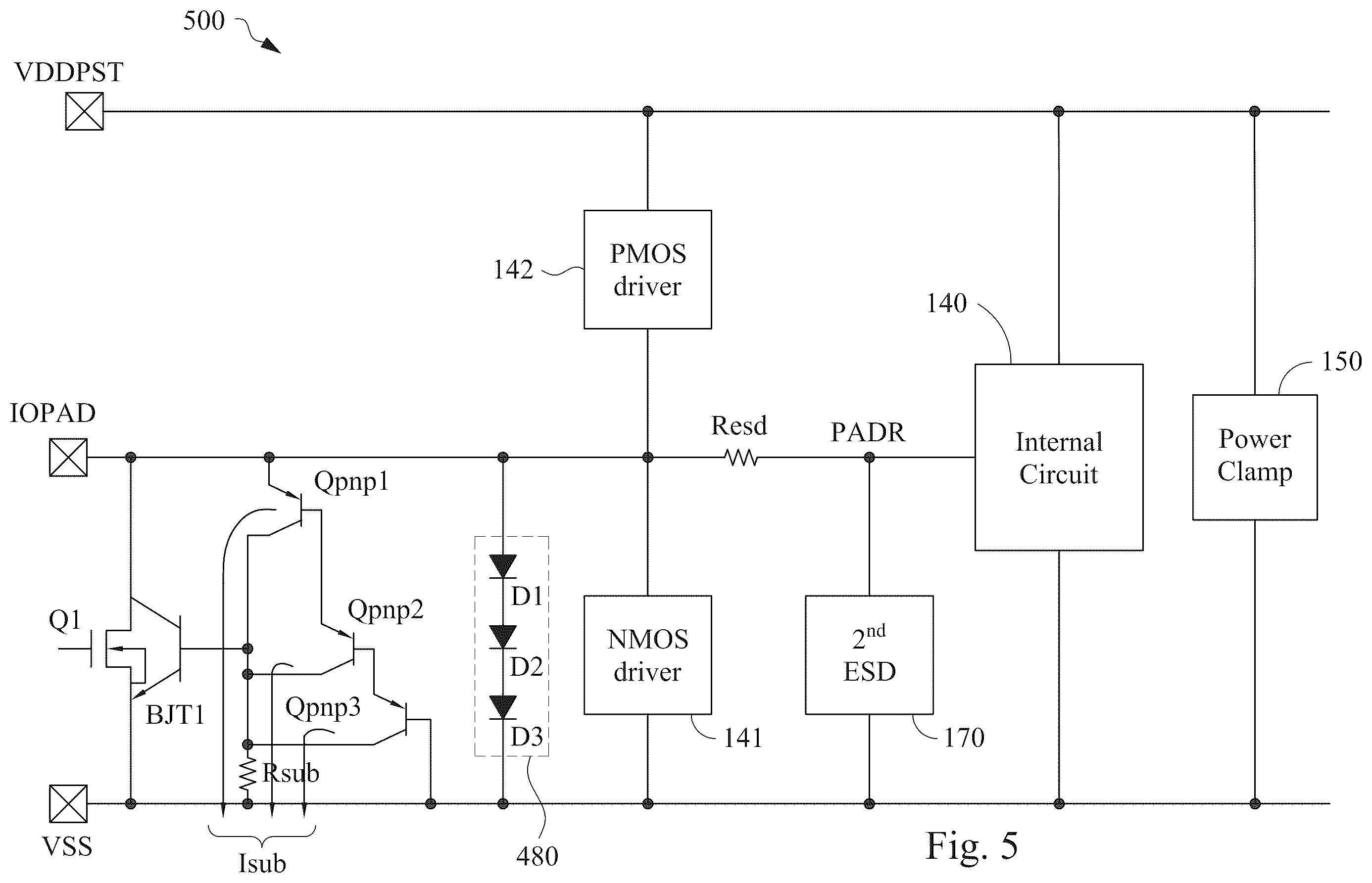 Patent US12433034 Figure 6 – Integrated circuit device and method for ESD protection