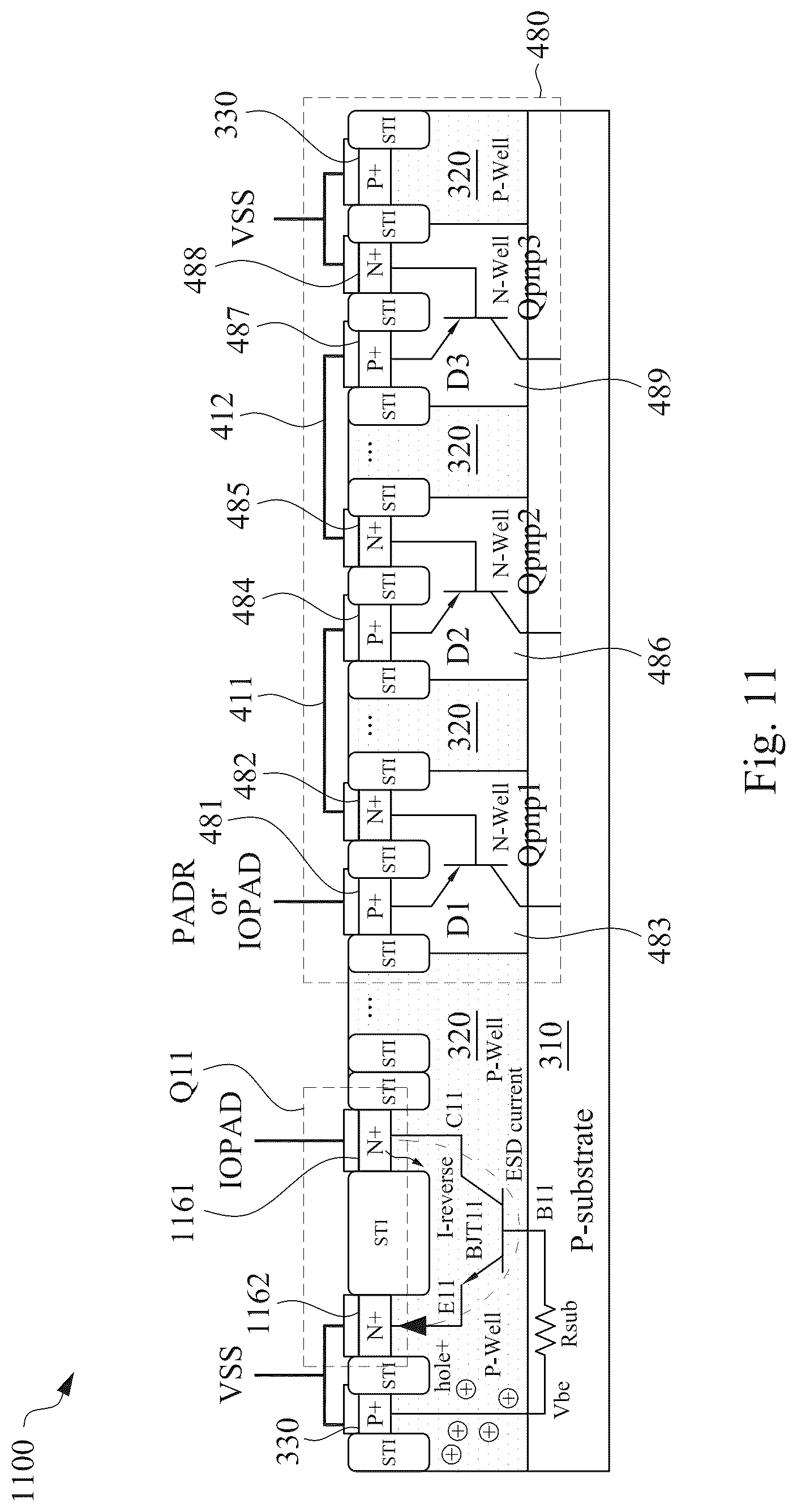Patent US12433034 Figure 12 – Integrated circuit device and method for ESD protection