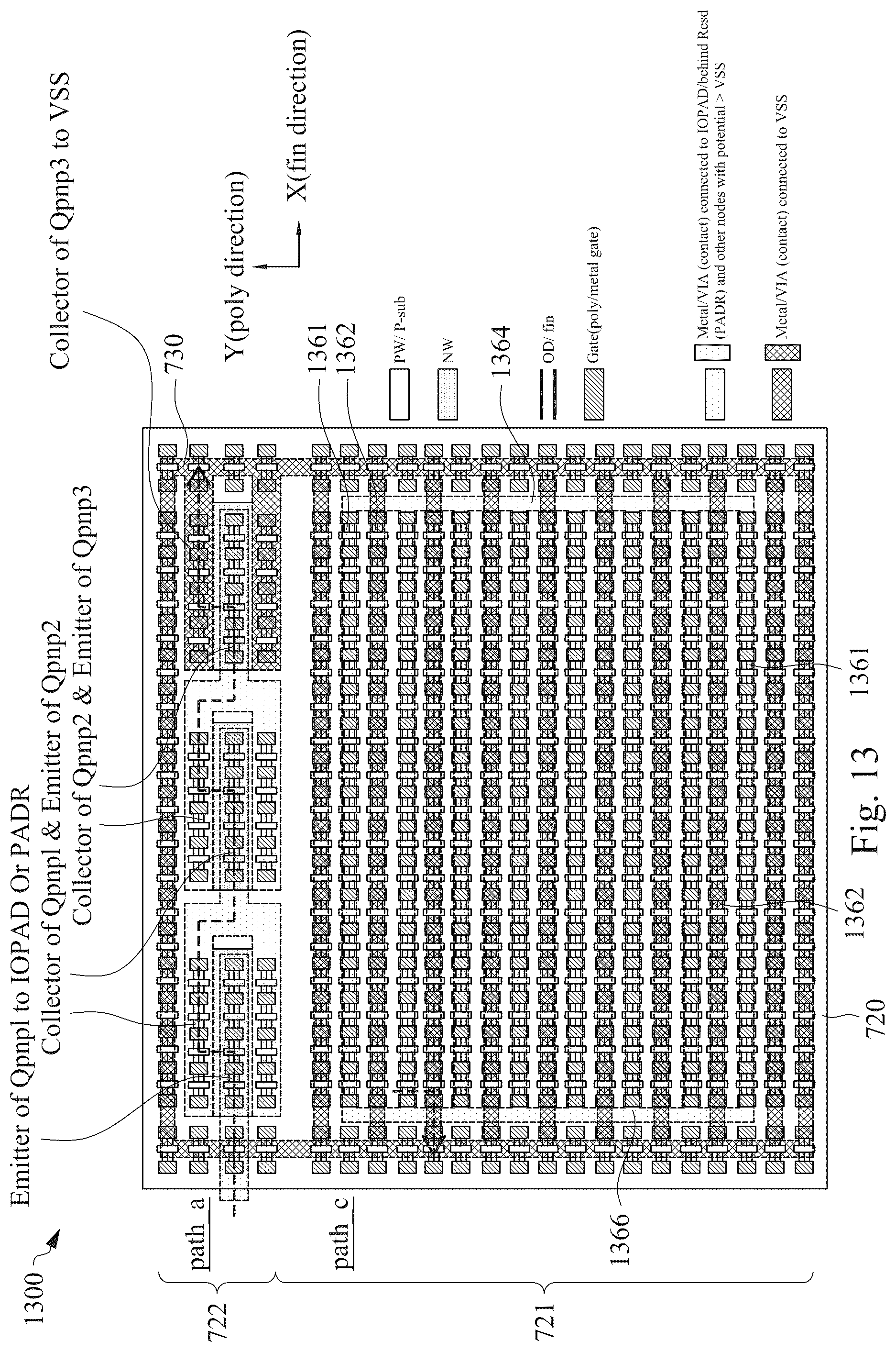 Patent US12433034 Figure 14 – Integrated circuit device and method for ESD protection