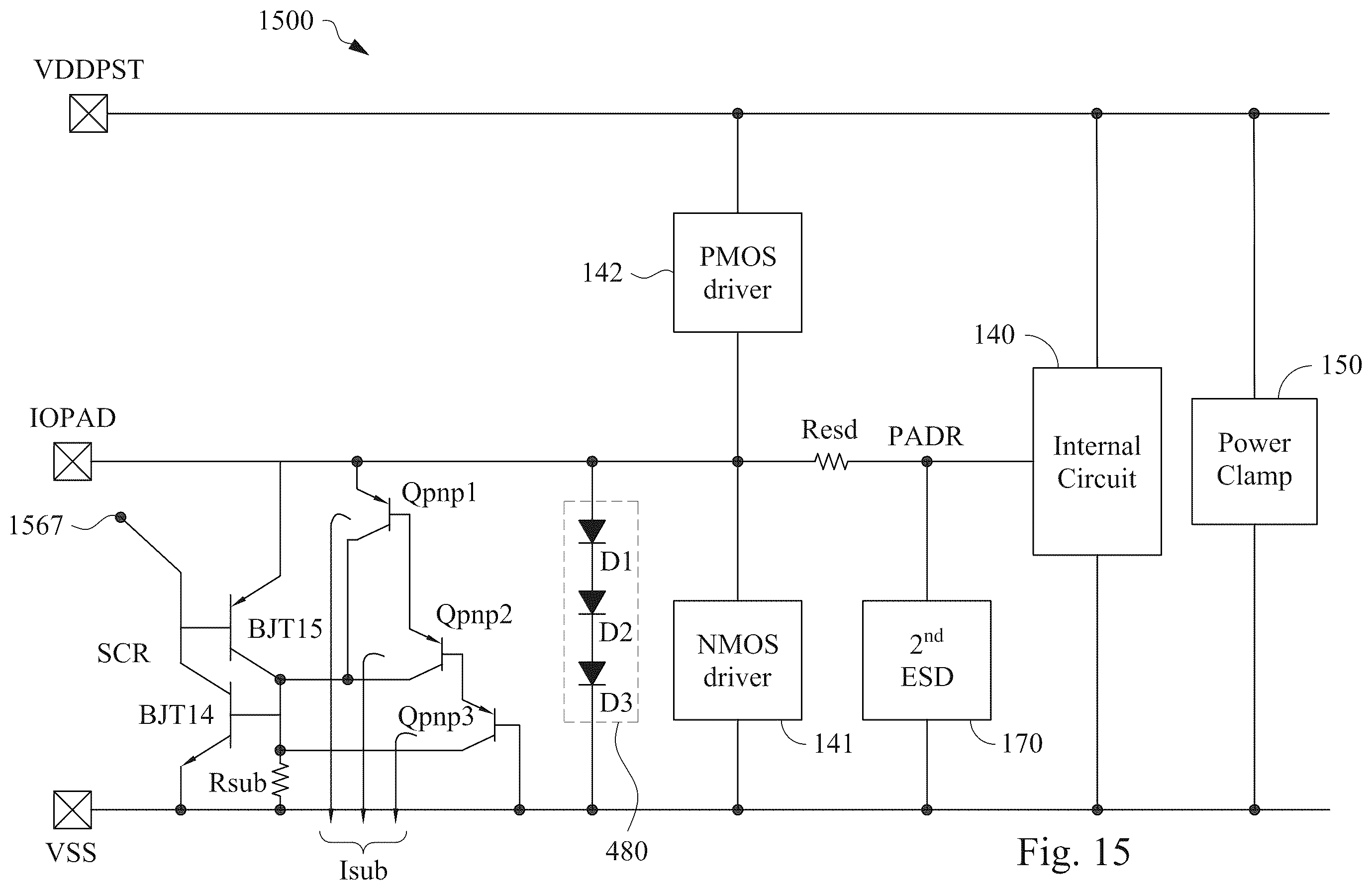 Patent US12433034 Figure 16 – Integrated circuit device and method for ESD protection