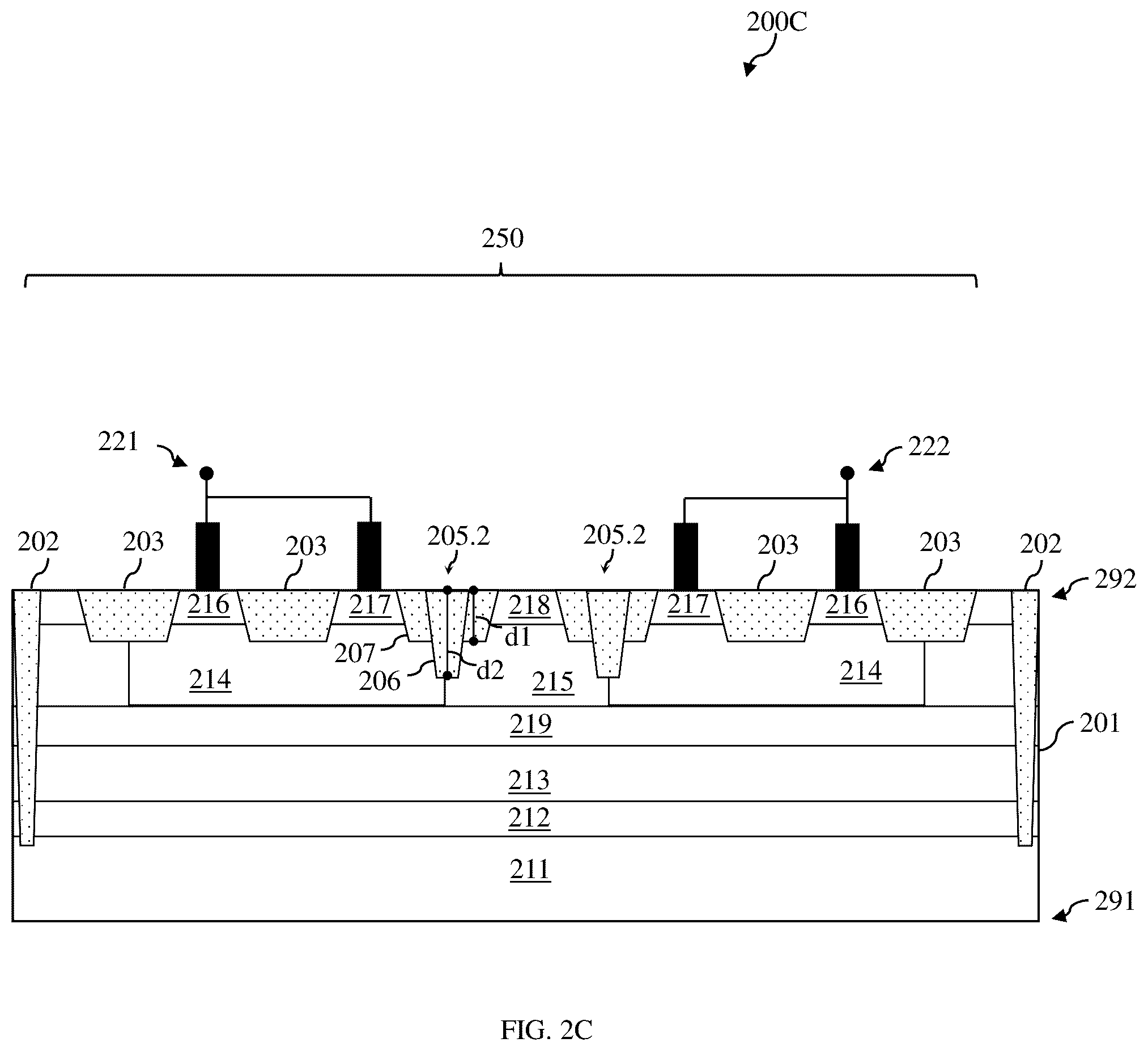 Patent US12433035 Figure 6 – Bi-directional semiconductor-controlled rectifier with dual-level isolation structures and method