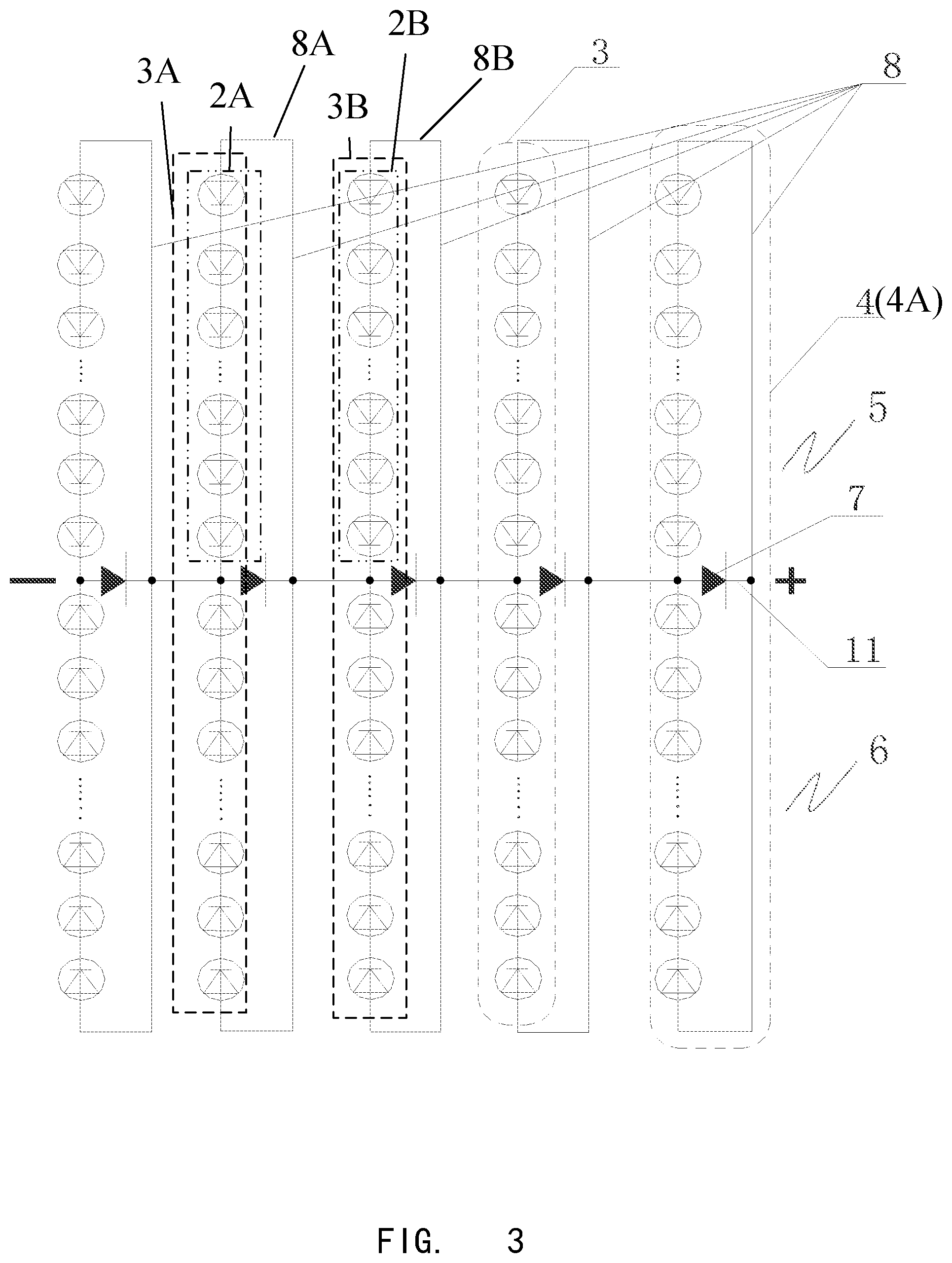 Patent US12433040 Figure 3 – Sliced cell photovoltaic module