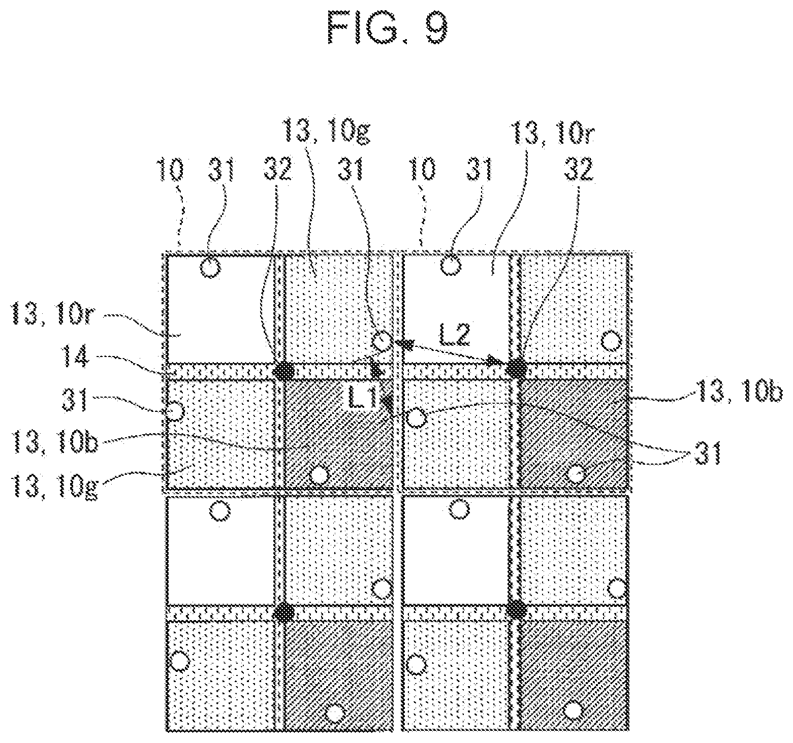 Patent US12433043 Figure 11 – Imaging device including multiple photoelectric conversion layers, multiple pixel electrodes and plugs connecting substrate and the pixel electrodes