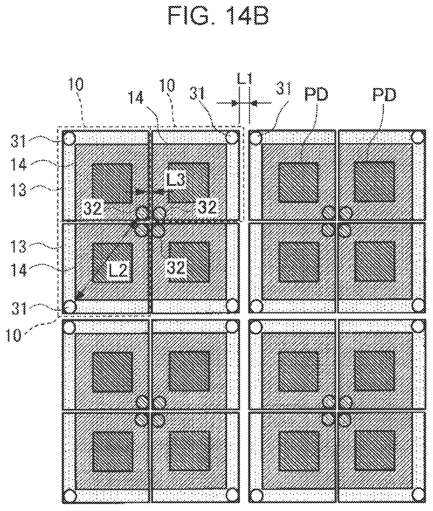 Patent US12433043 Figure 17 – Imaging device including multiple photoelectric conversion layers, multiple pixel electrodes and plugs connecting substrate and the pixel electrodes