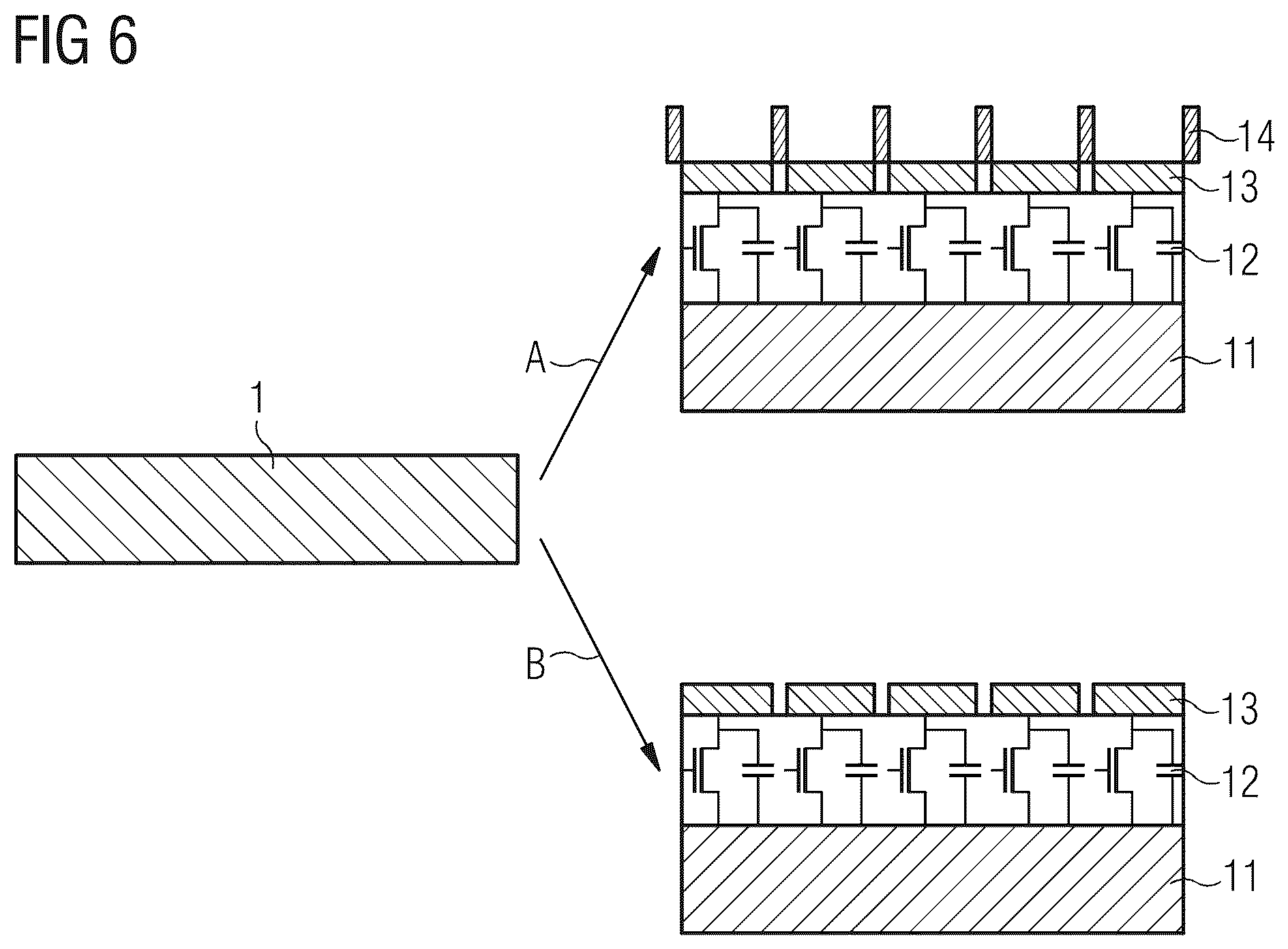 Patent US12433044 Figure 3 – Apparatuses for radiation detection including absorber tiles with a semiconductor material or a perovskite material disposed between the absorber tiles and methods of manufacturing the same