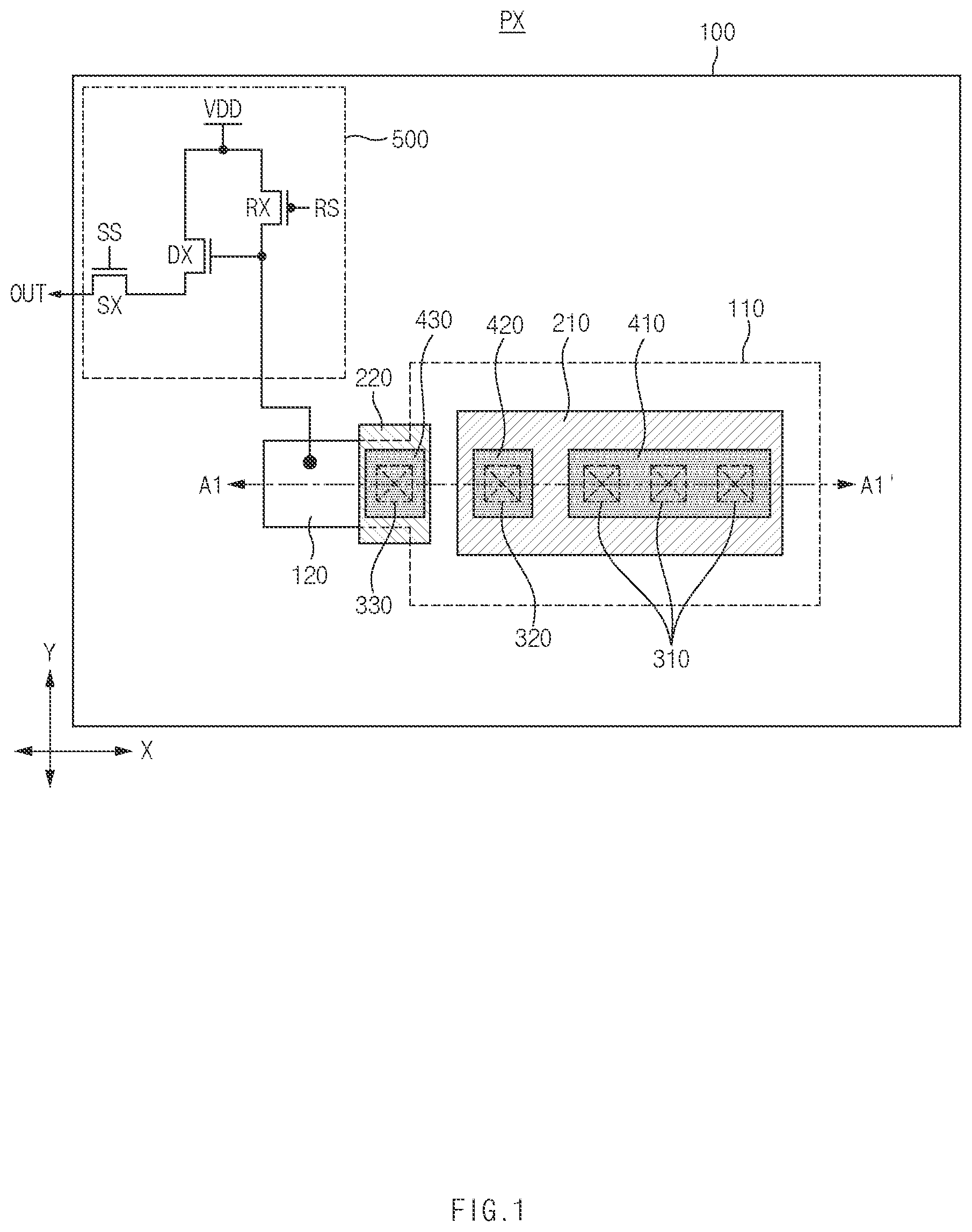 Patent US12433046 Figure 1 – Image sensing device