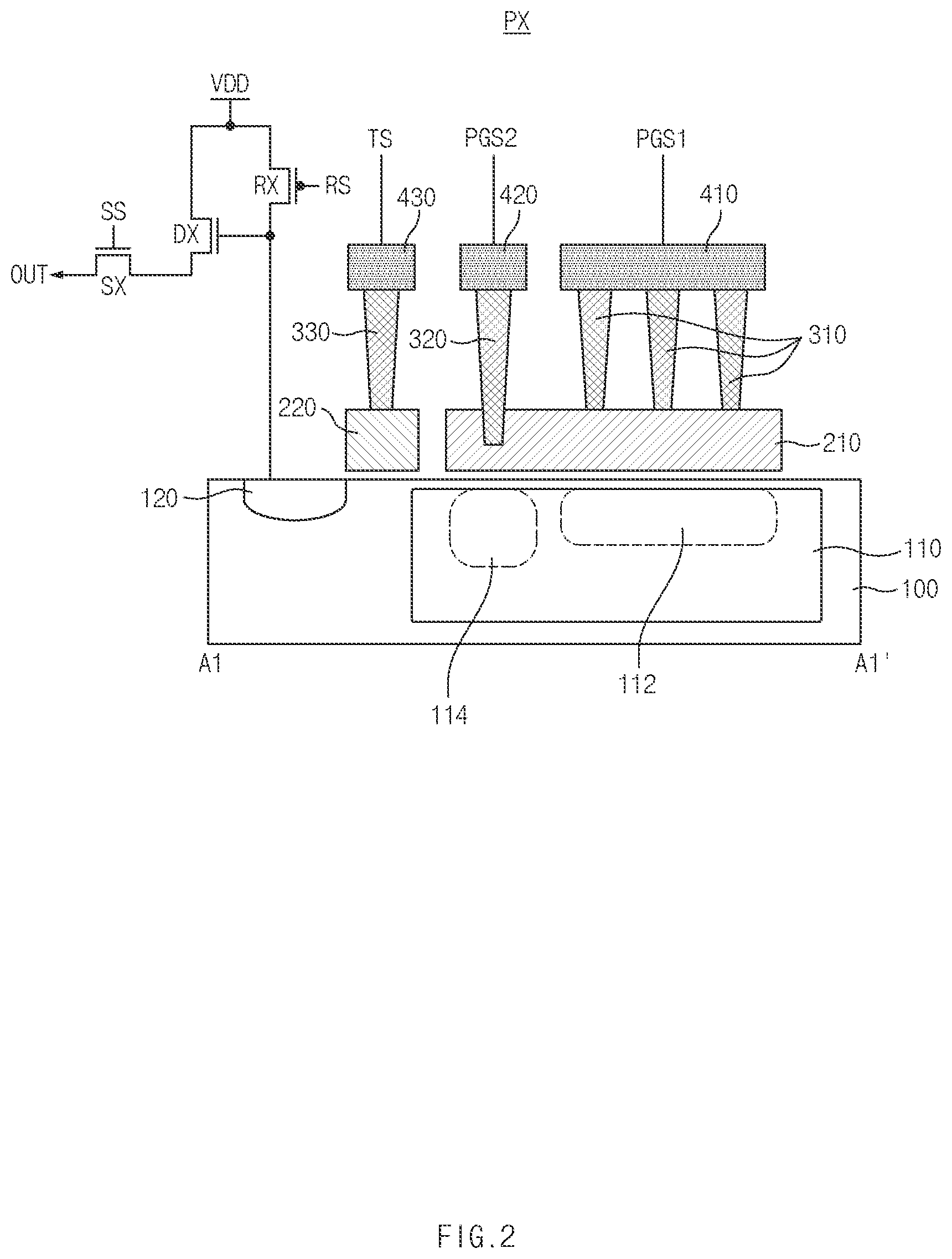 Patent US12433046 Figure 2 – Image sensing device