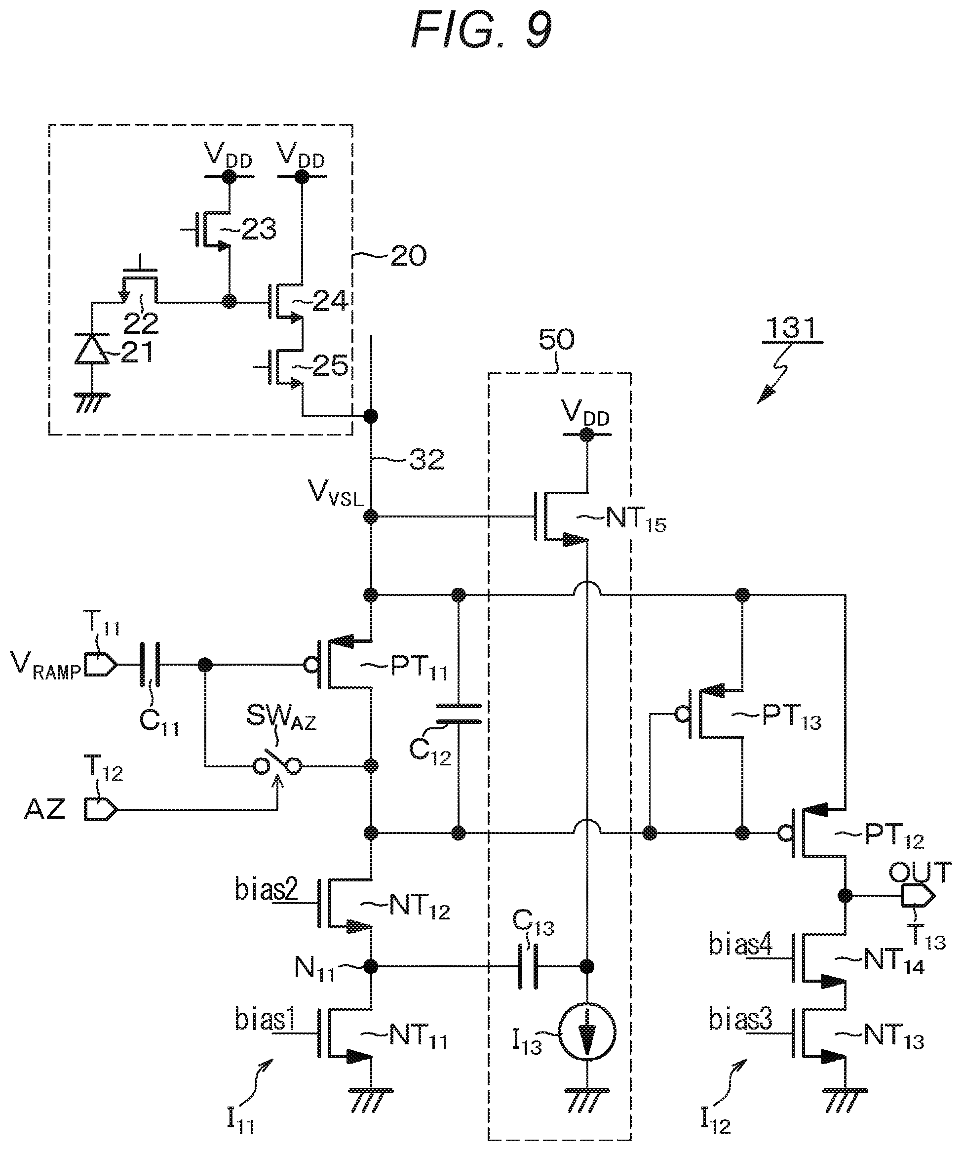 Patent US12433049 Figure 9 – Imaging device and electronic apparatus