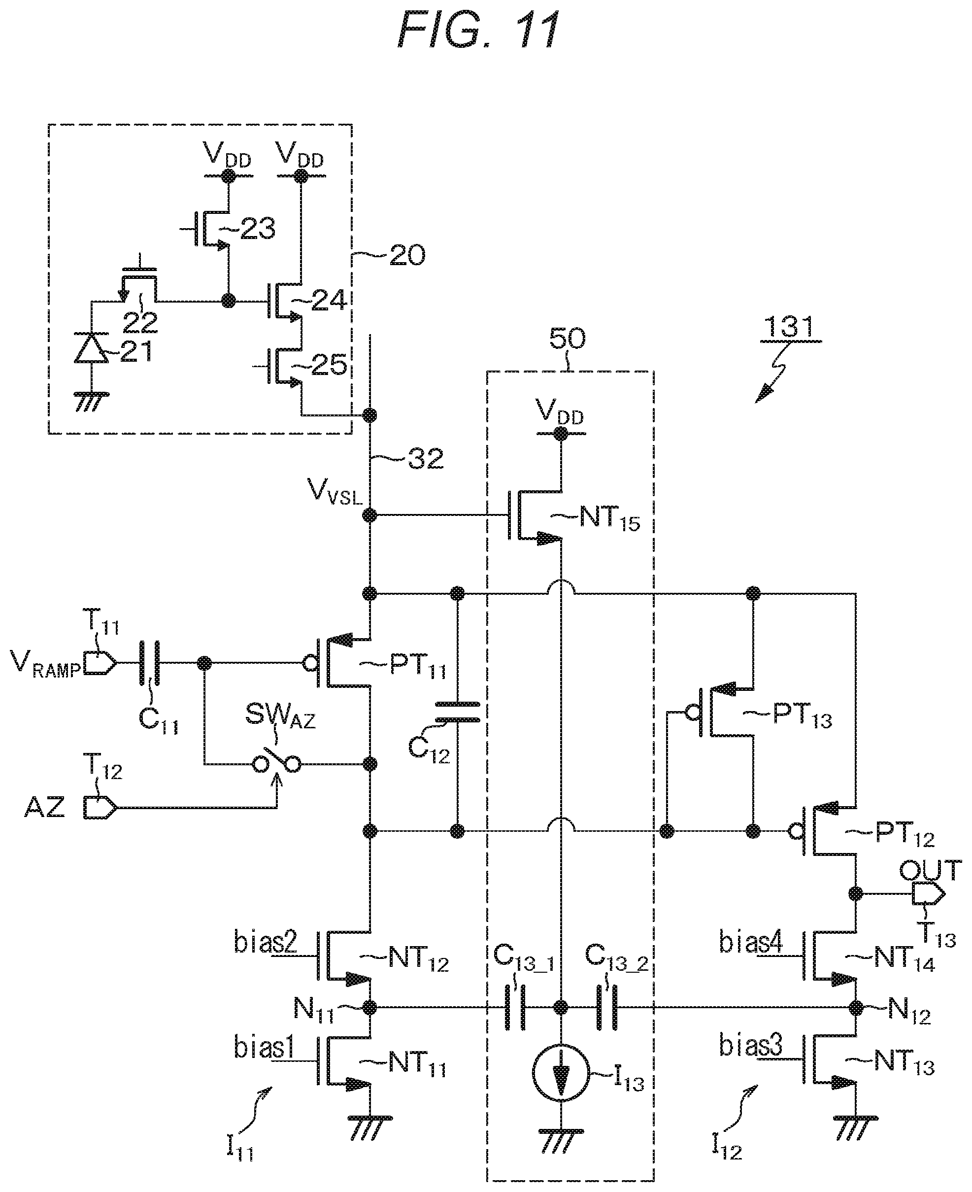 Patent US12433049 Figure 11 – Imaging device and electronic apparatus