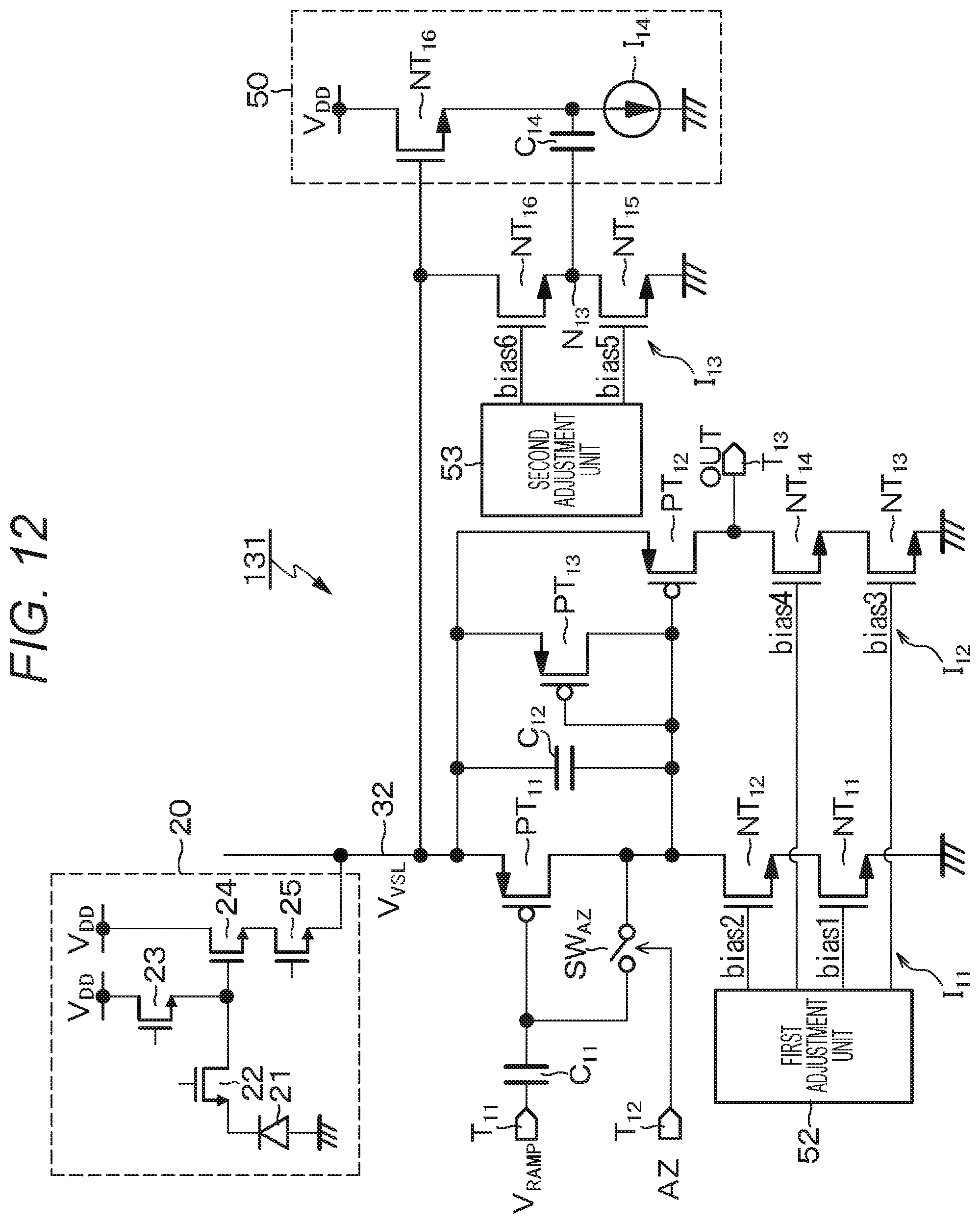 Patent US12433049 Figure 12 – Imaging device and electronic apparatus