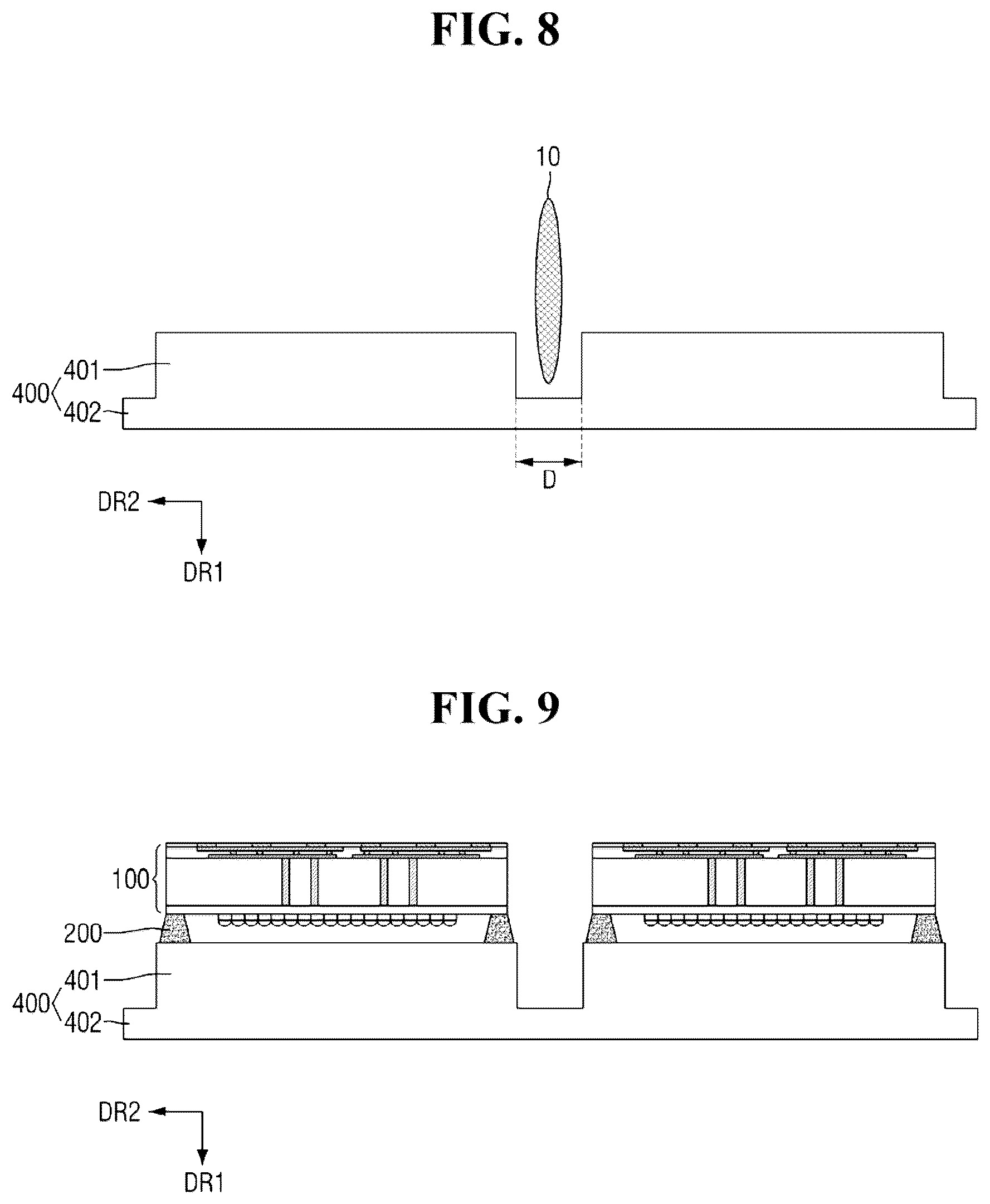 Patent US12433050 Figure 8 – Semiconductor package with protective mold