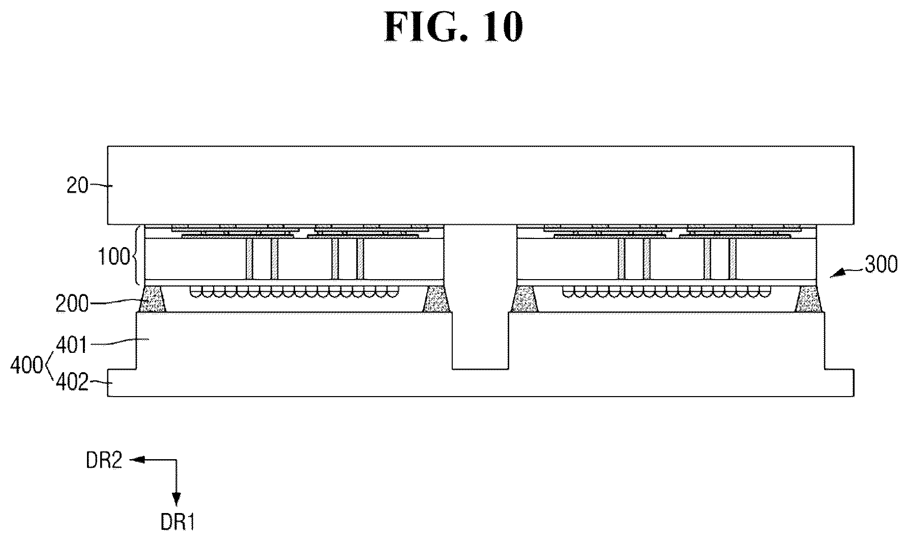 Patent US12433050 Figure 9 – Semiconductor package with protective mold