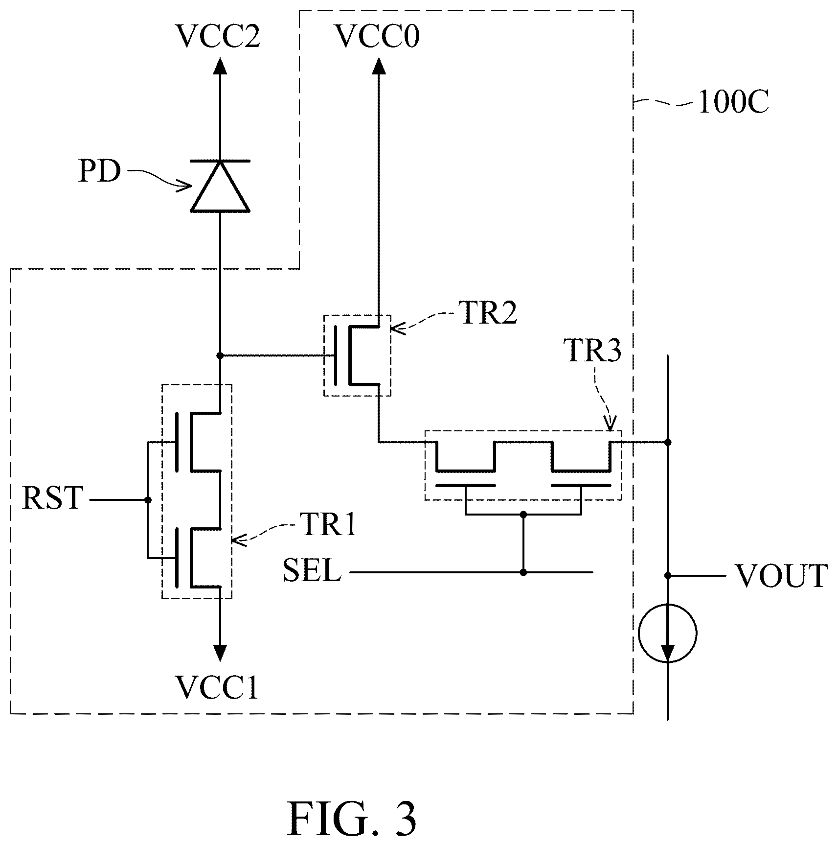 Patent US12433053 Figure 3 – Sensing device and electronic device