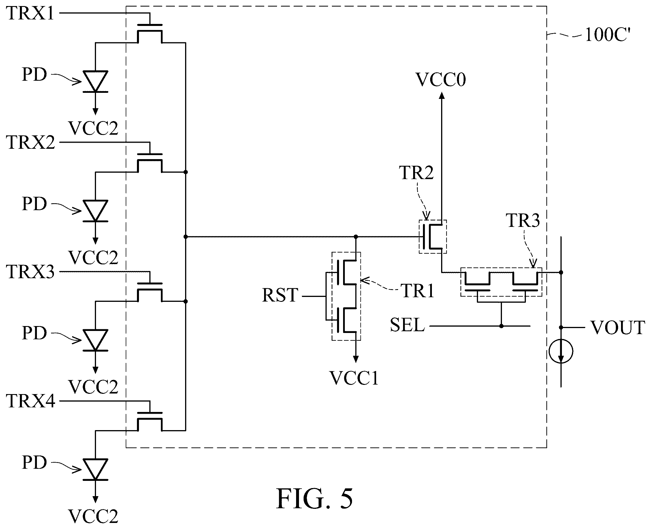 Patent US12433053 Figure 5 – Sensing device and electronic device