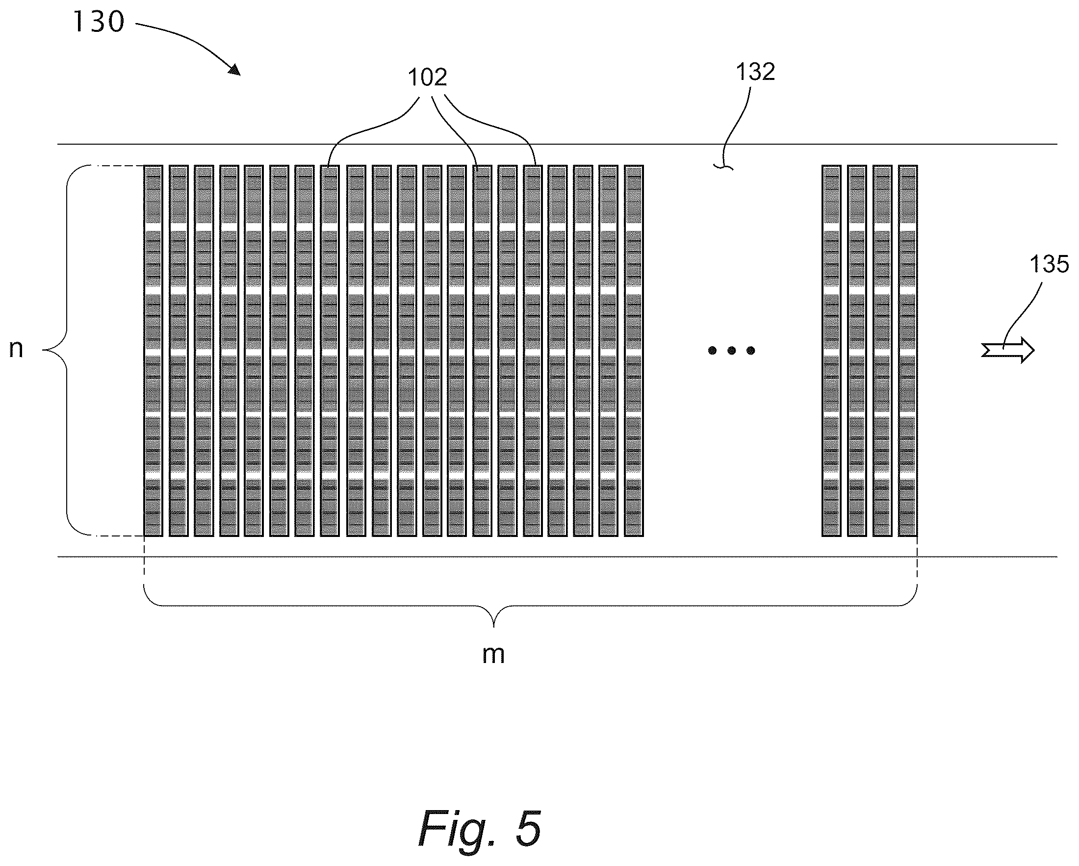 Patent US12433055 Figure 5 – System and methods for manufacturing a crisscross matrix of sub divided solar cells