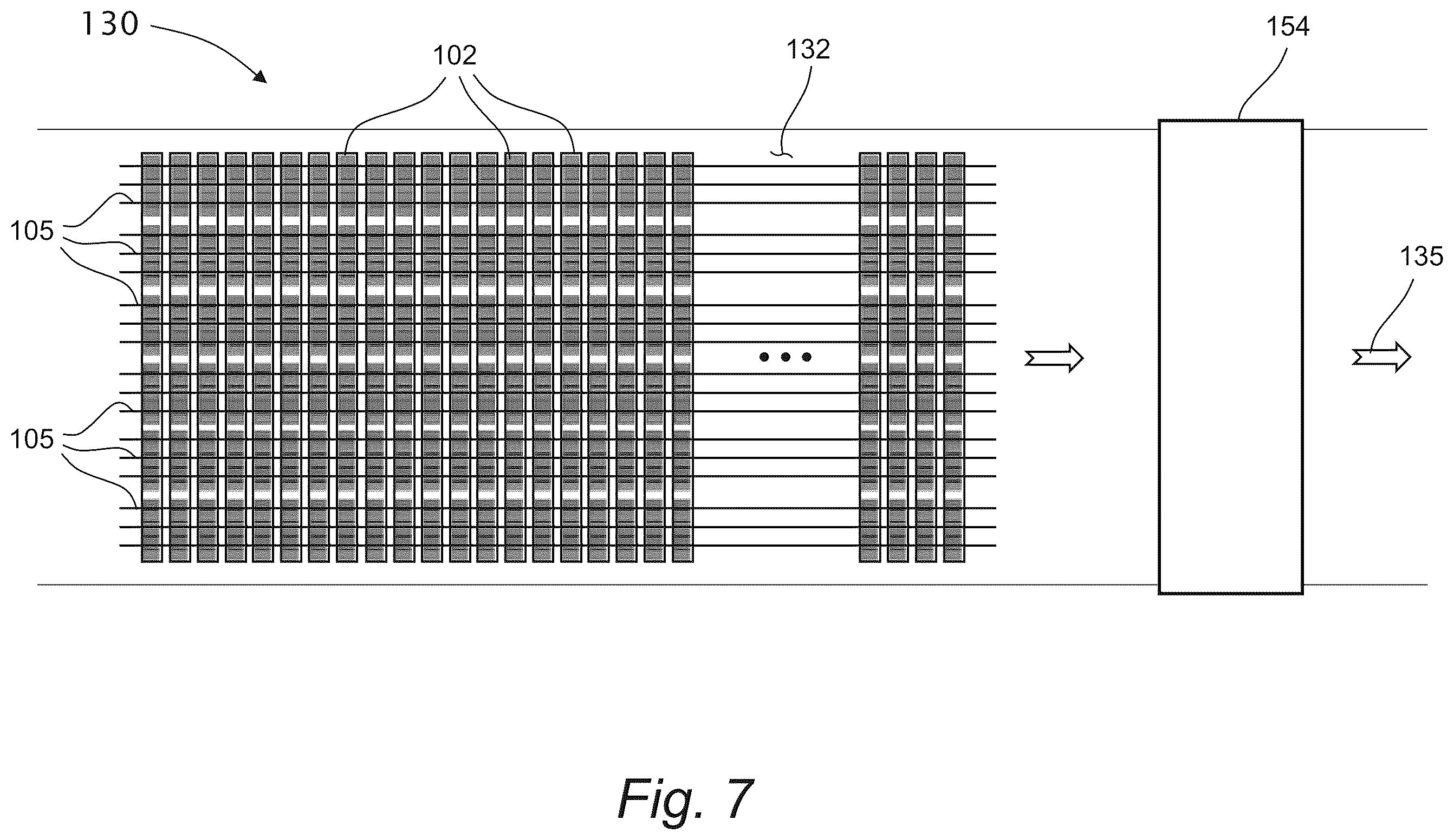 Patent US12433055 Figure 7 – System and methods for manufacturing a crisscross matrix of sub divided solar cells