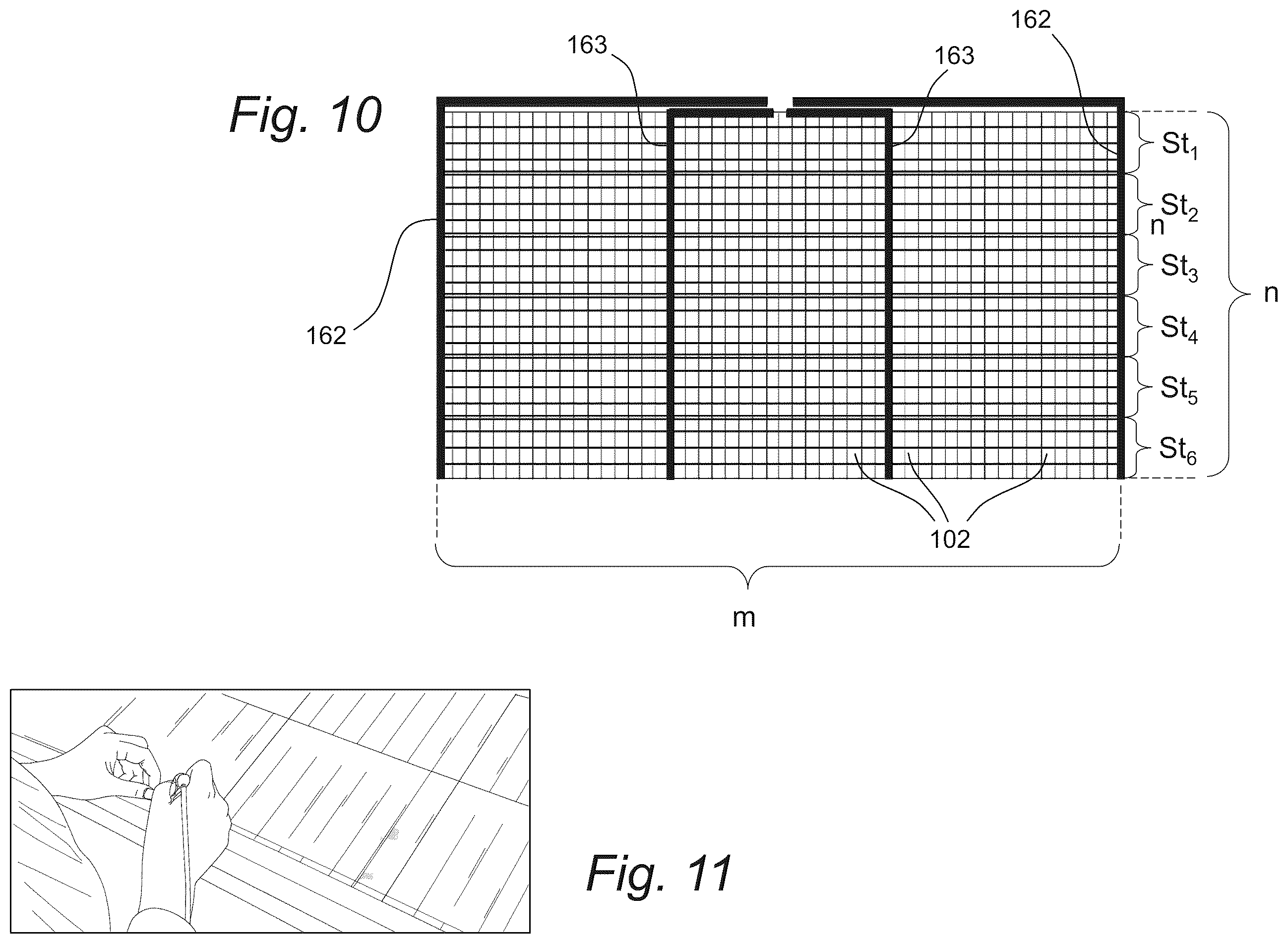 Patent US12433055 Figure 10 – System and methods for manufacturing a crisscross matrix of sub divided solar cells