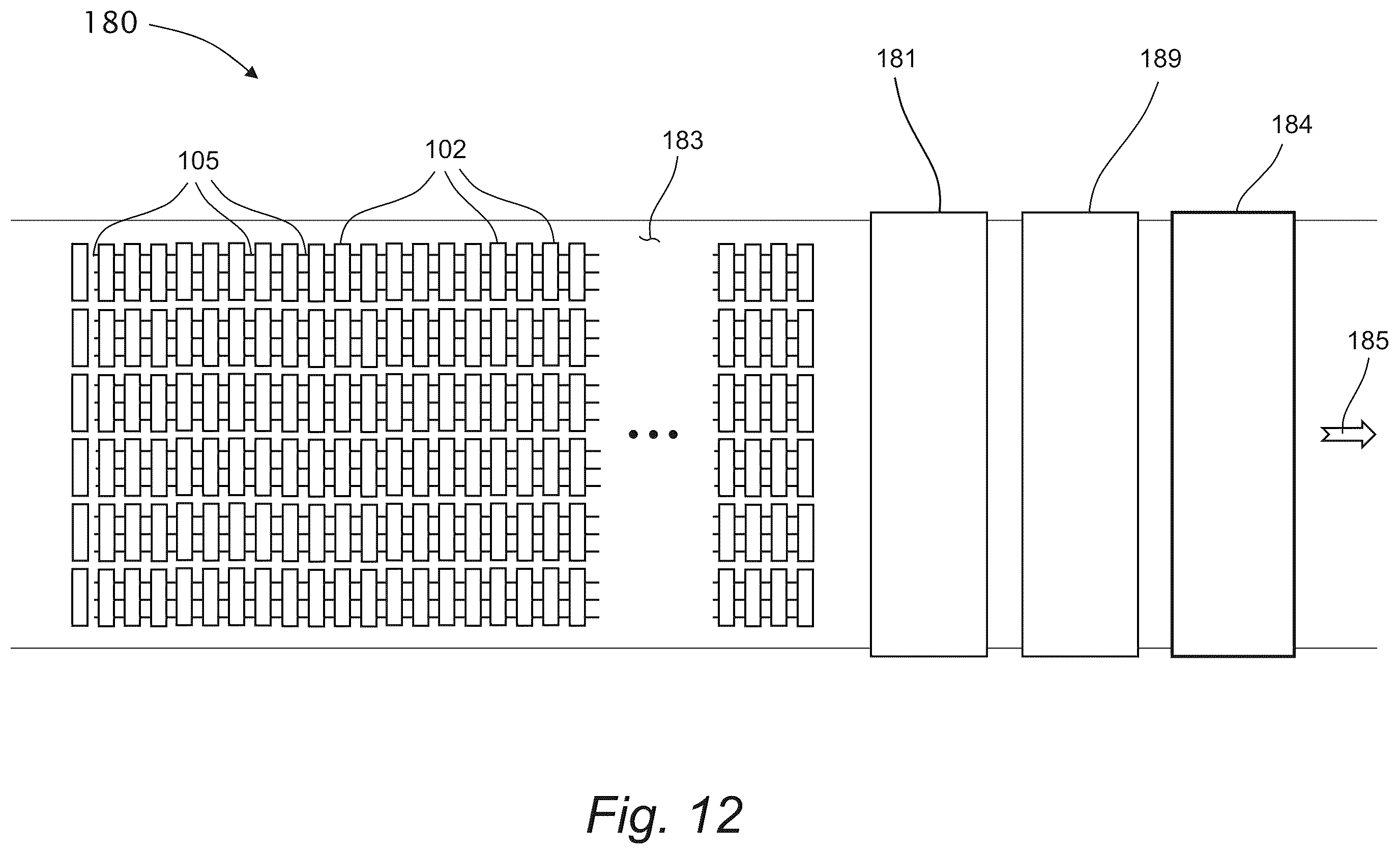 Patent US12433055 Figure 11 – System and methods for manufacturing a crisscross matrix of sub divided solar cells
