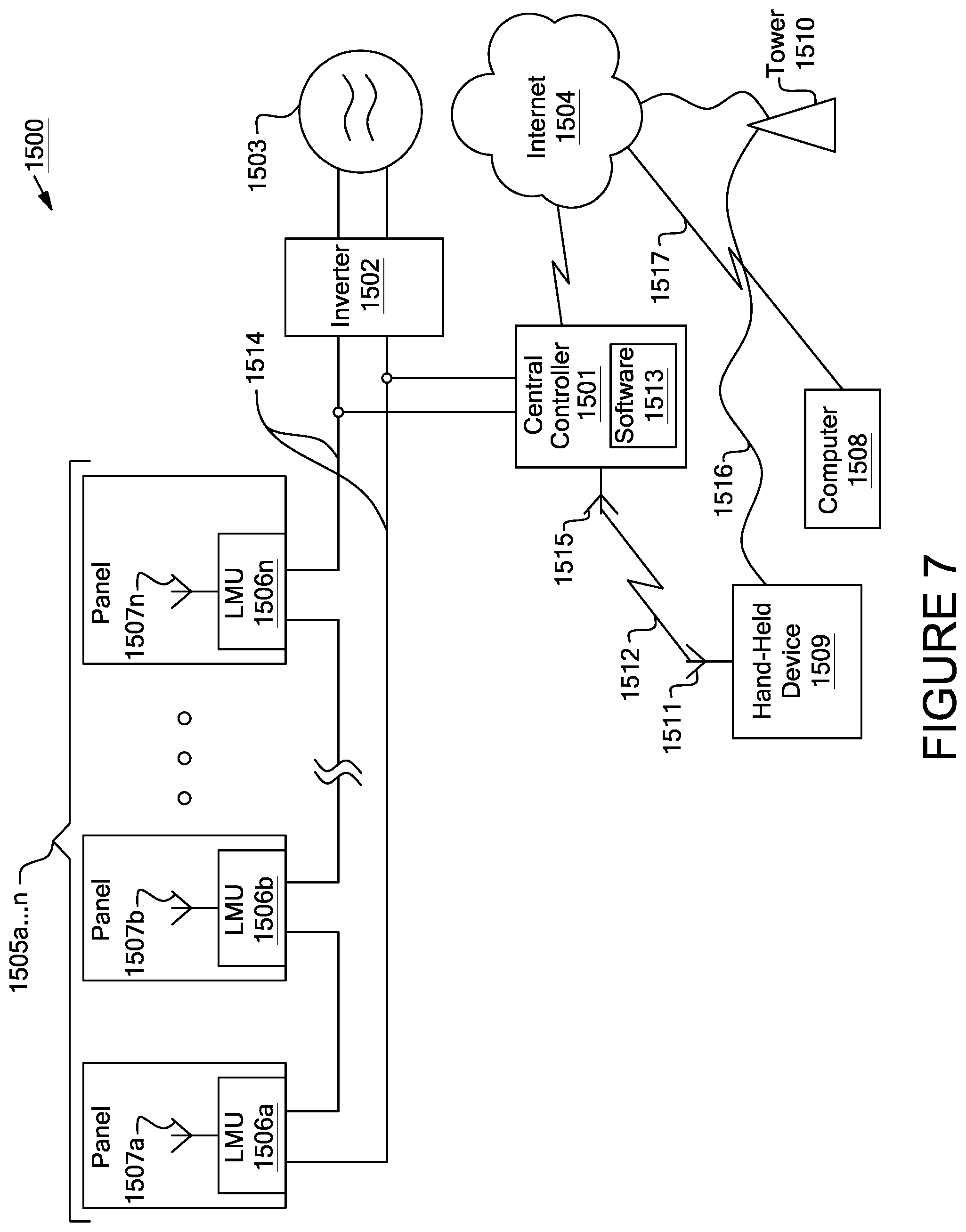 Patent US12433063 Figure 7 – Systems and methods for remote or local shut-off of a photovoltaic system