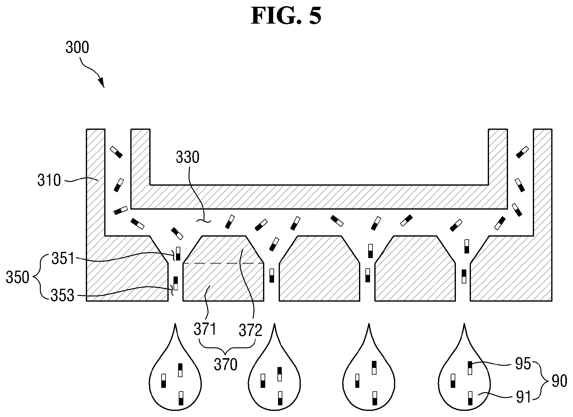Patent US12433064 Figure 5 – Inkjet printing device, method for aligning bipolar element, and method for manufacturing display device