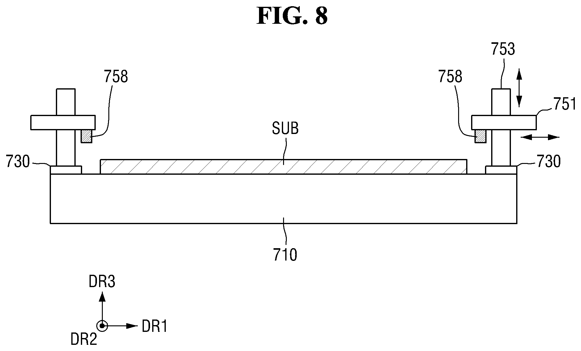 Patent US12433064 Figure 8 – Inkjet printing device, method for aligning bipolar element, and method for manufacturing display device