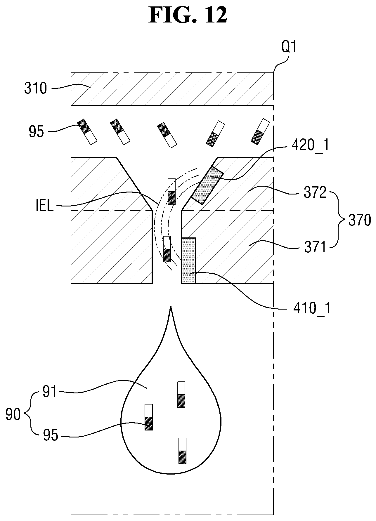 Patent US12433064 Figure 12 – Inkjet printing device, method for aligning bipolar element, and method for manufacturing display device