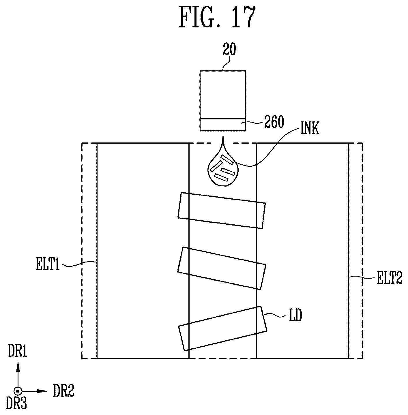 Patent US12433069 Figure 14 – Display device manufacturing apparatus, method of manufacturing display device using the same, and display device manufactured by the same