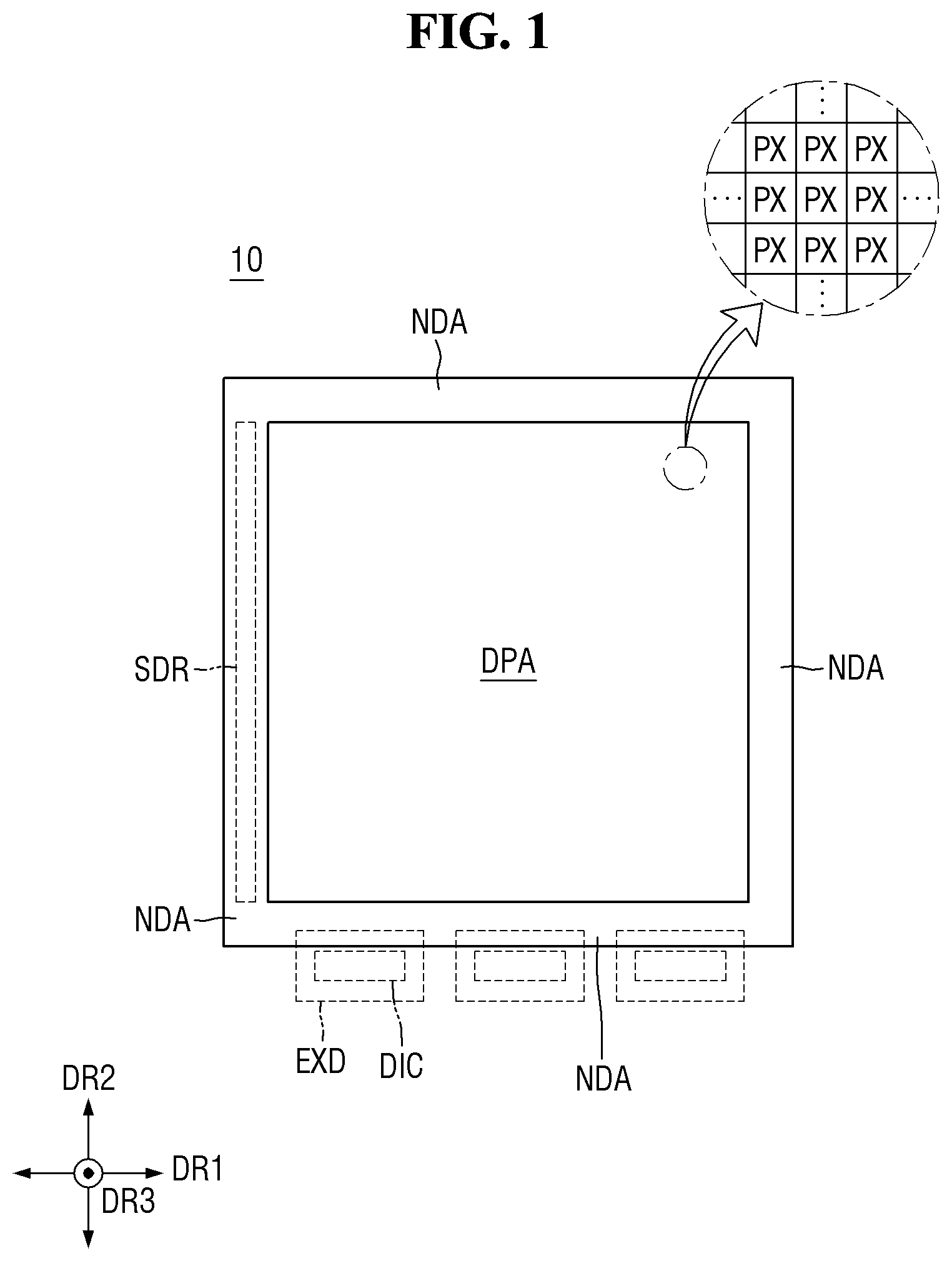 Patent US12433070 Figure 1 – Display device and method for manufacturing the same