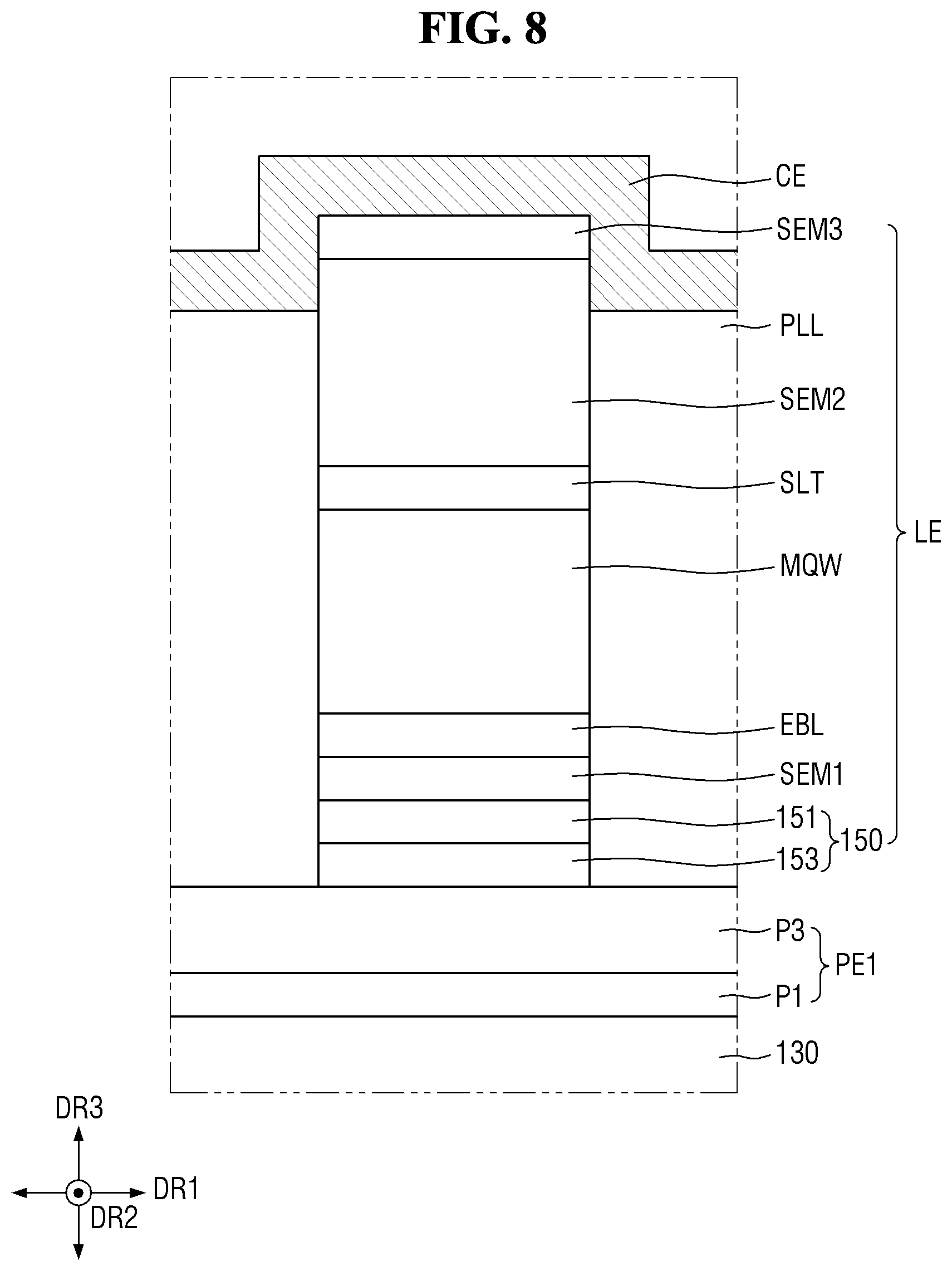 Patent US12433070 Figure 8 – Display device and method for manufacturing the same