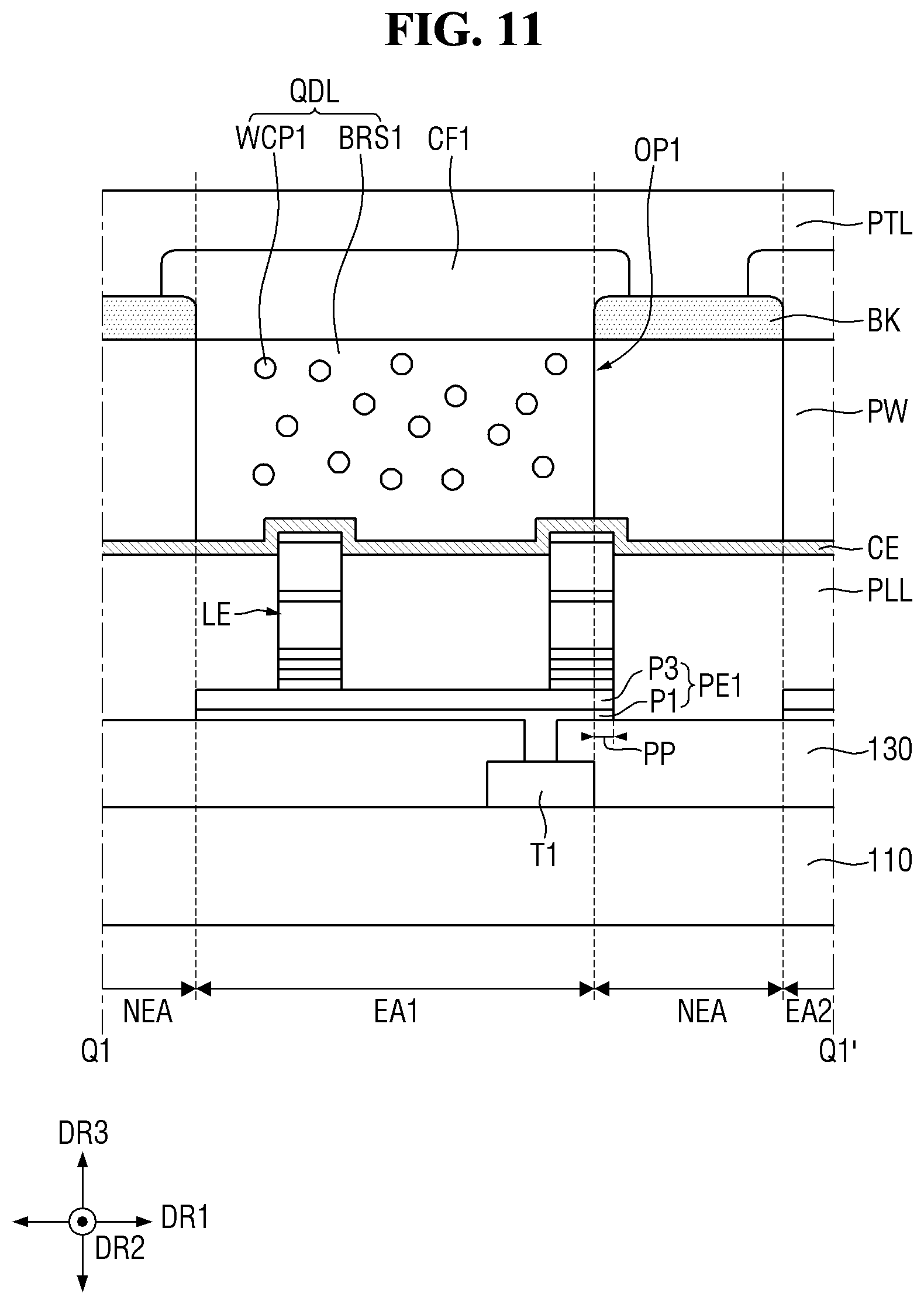 Patent US12433070 Figure 11 – Display device and method for manufacturing the same