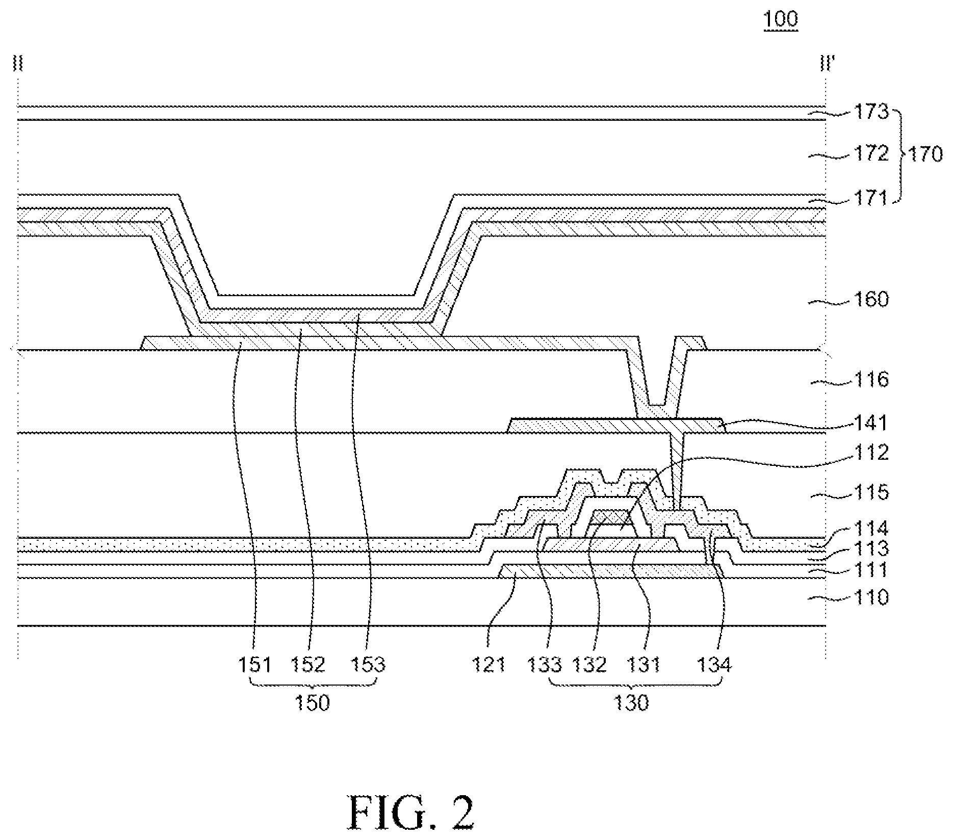 Patent US12433075 Figure 2 – Display device