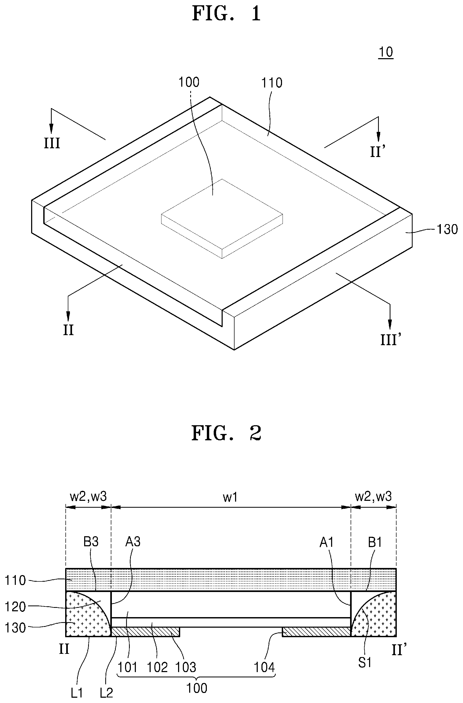 Patent US12433076 Figure 1 – Light-emitting device package for back light and manufacturing method thereof