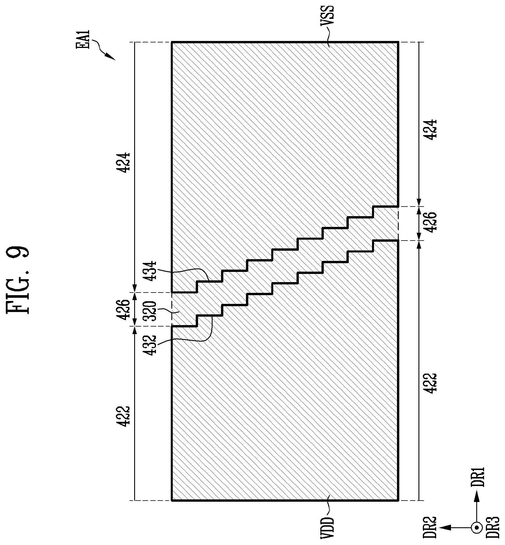 Patent US12433078 Figure 8 – Display device having decreased probaillity of short circuits