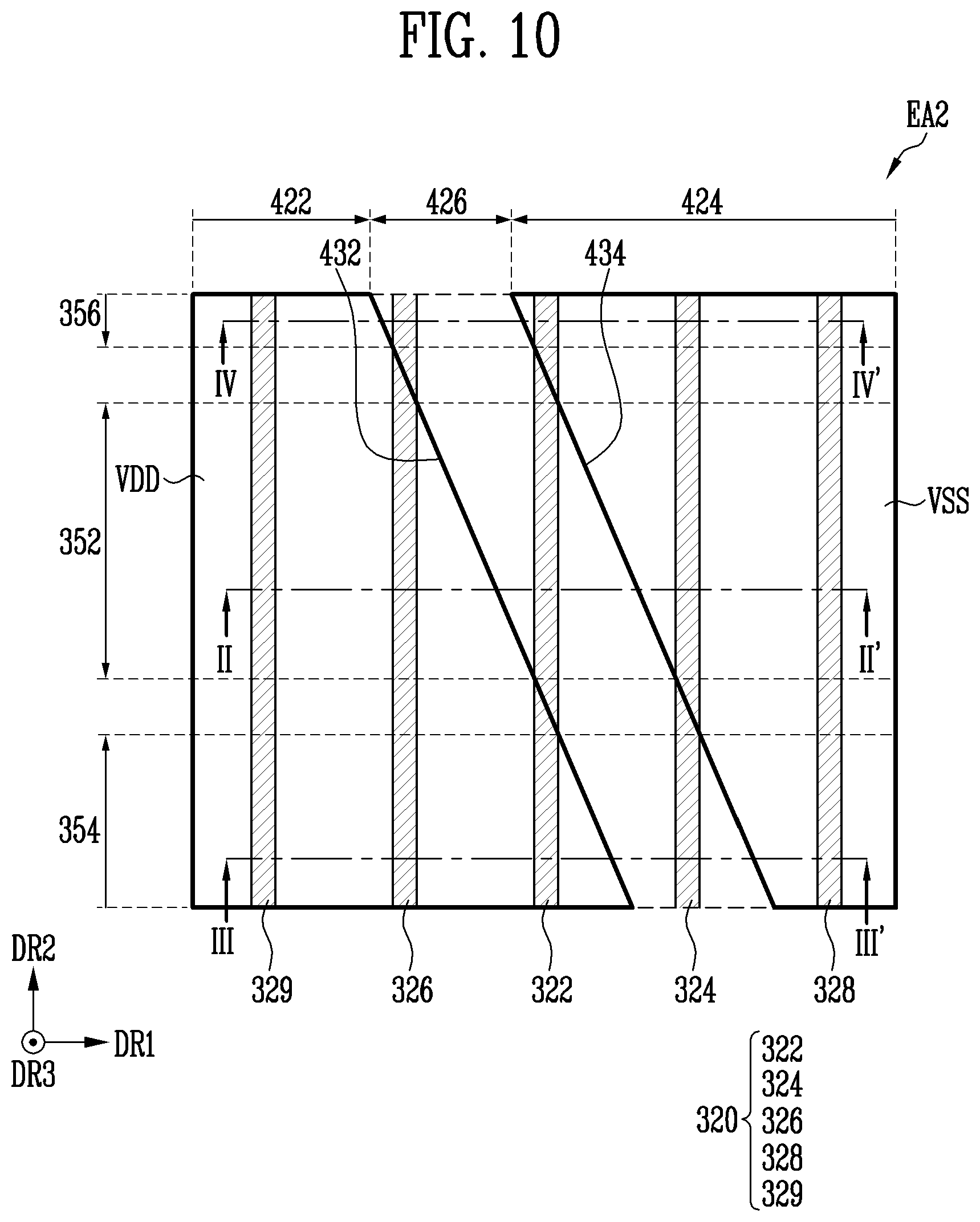Patent US12433078 Figure 9 – Display device having decreased probaillity of short circuits