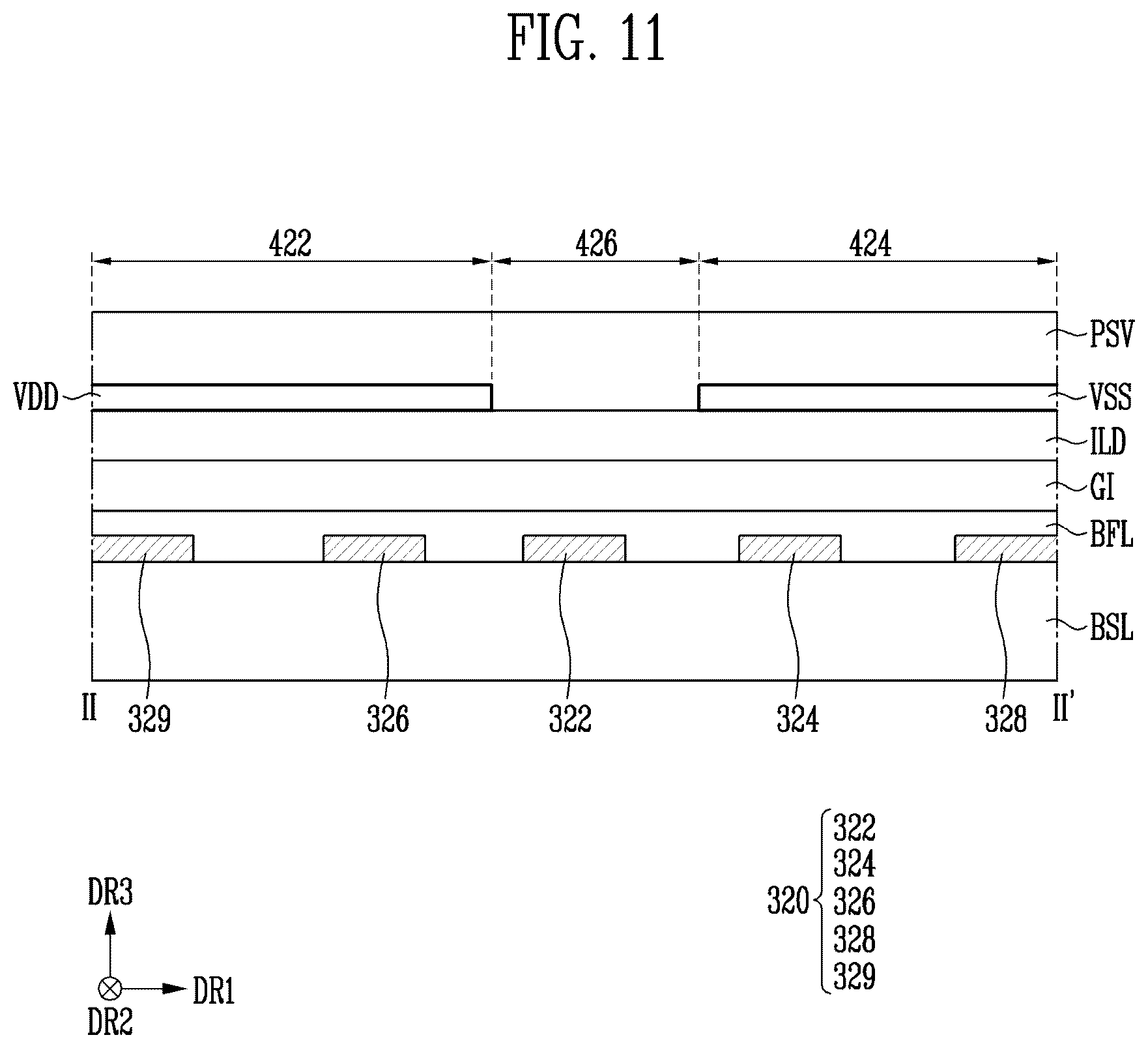 Patent US12433078 Figure 10 – Display device having decreased probaillity of short circuits