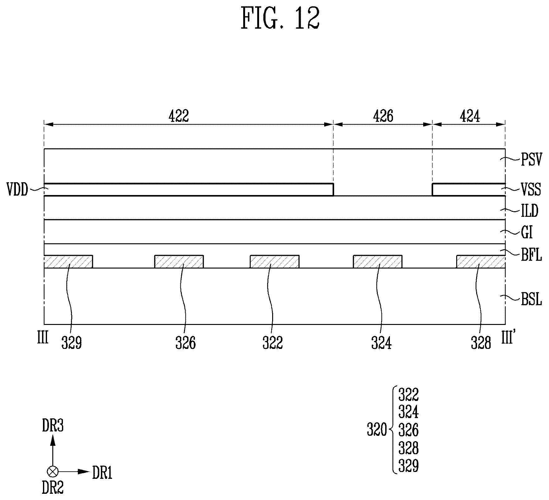 Patent US12433078 Figure 11 – Display device having decreased probaillity of short circuits
