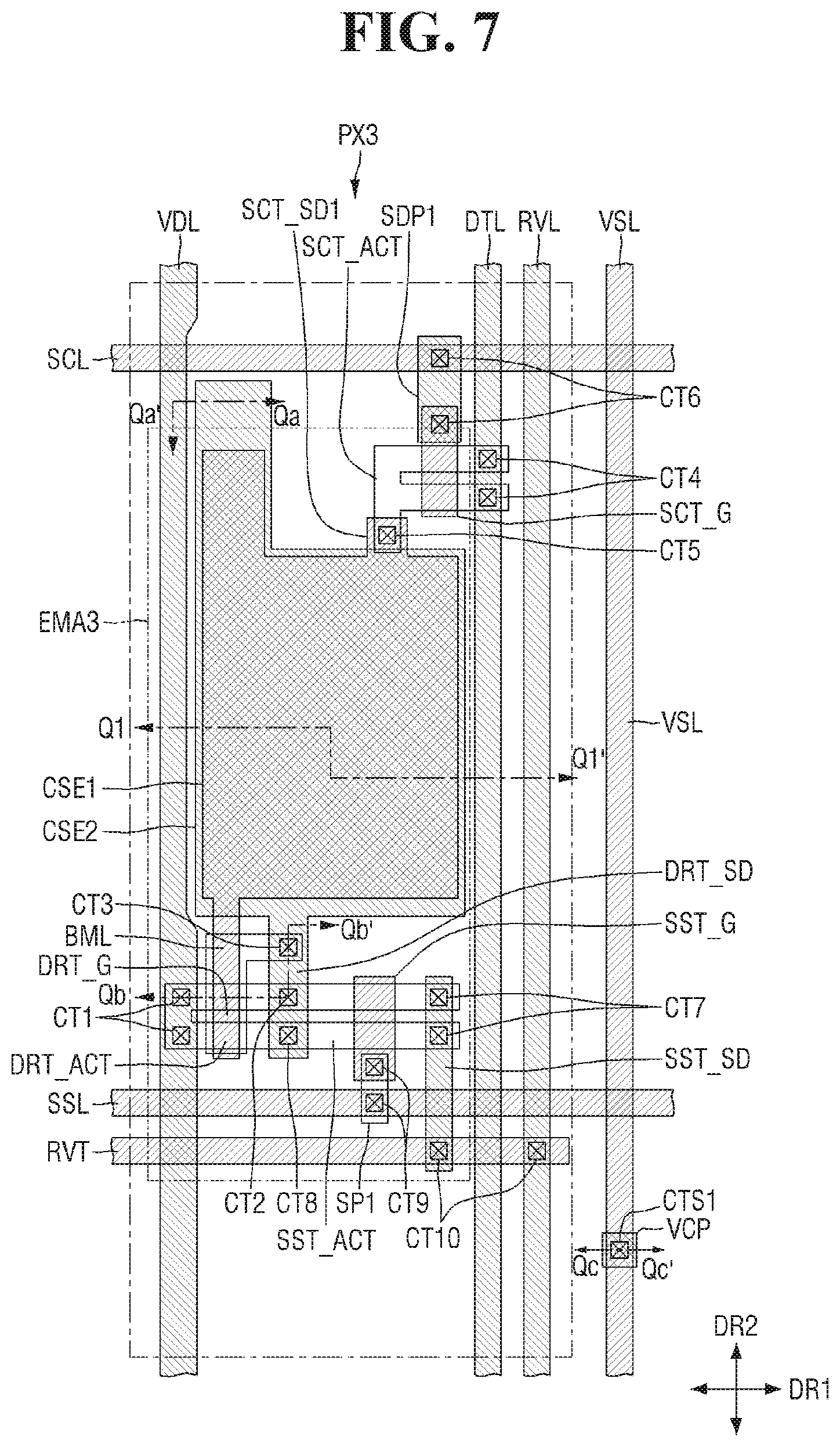 Patent US12433079 Figure 7 – Display device
