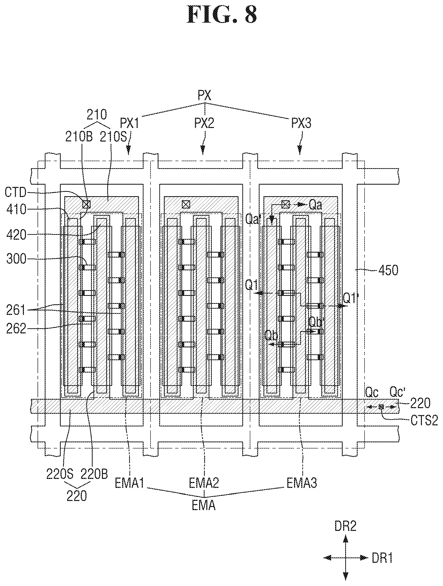 Patent US12433079 Figure 8 – Display device