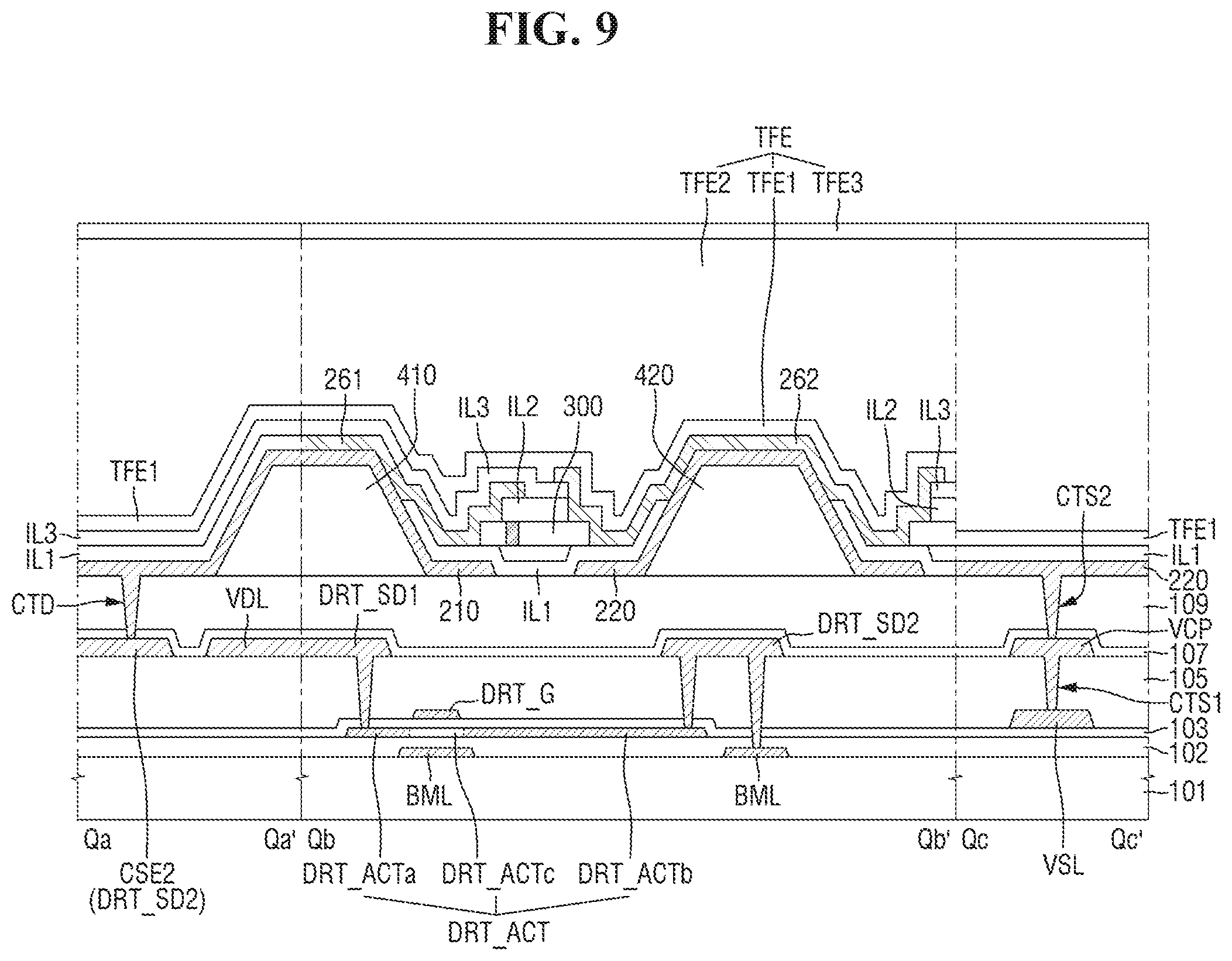 Patent US12433079 Figure 9 – Display device